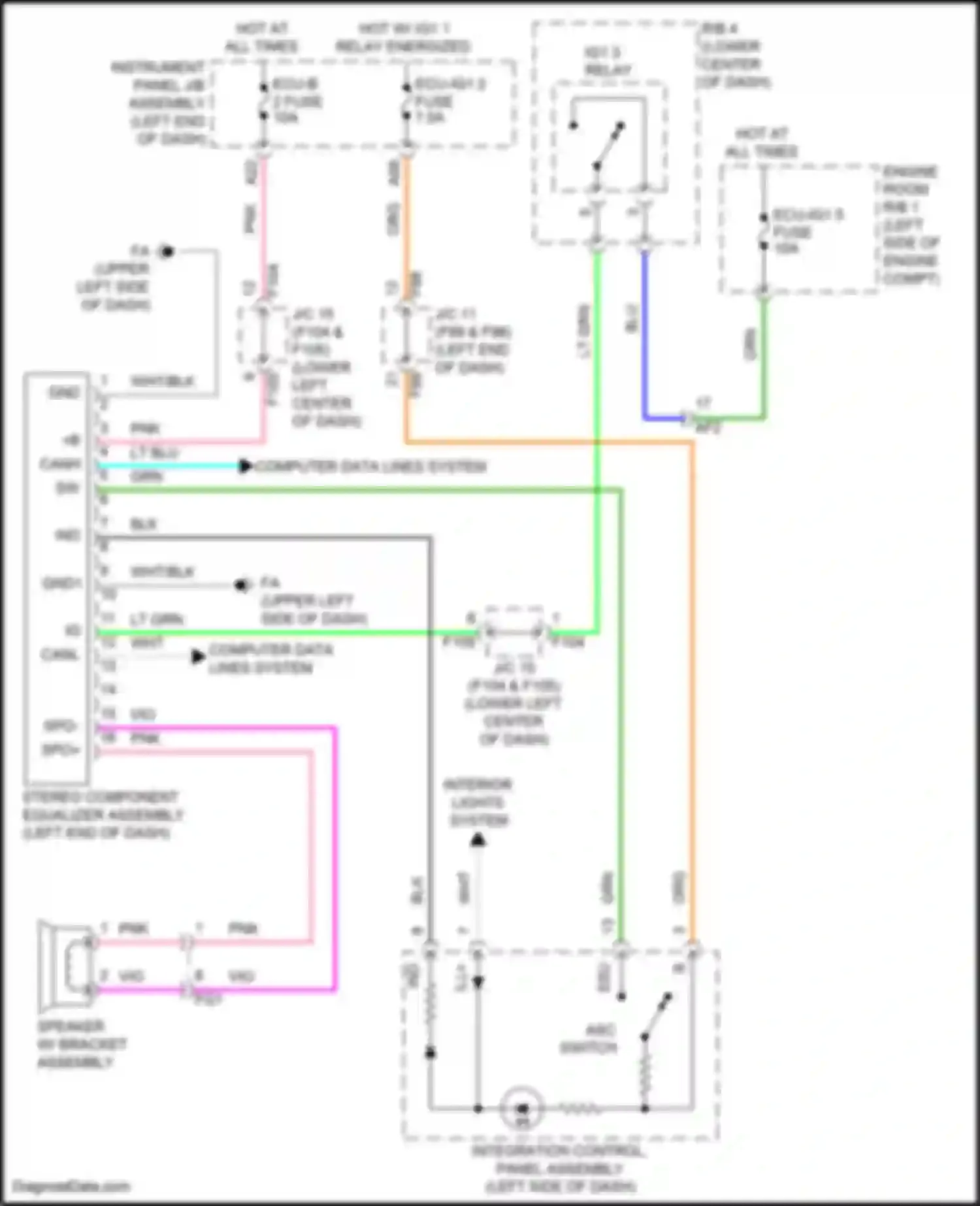 Wiring diagram engine room r/b 1 for Lexus UX I (2018-2024) (1 of 48)