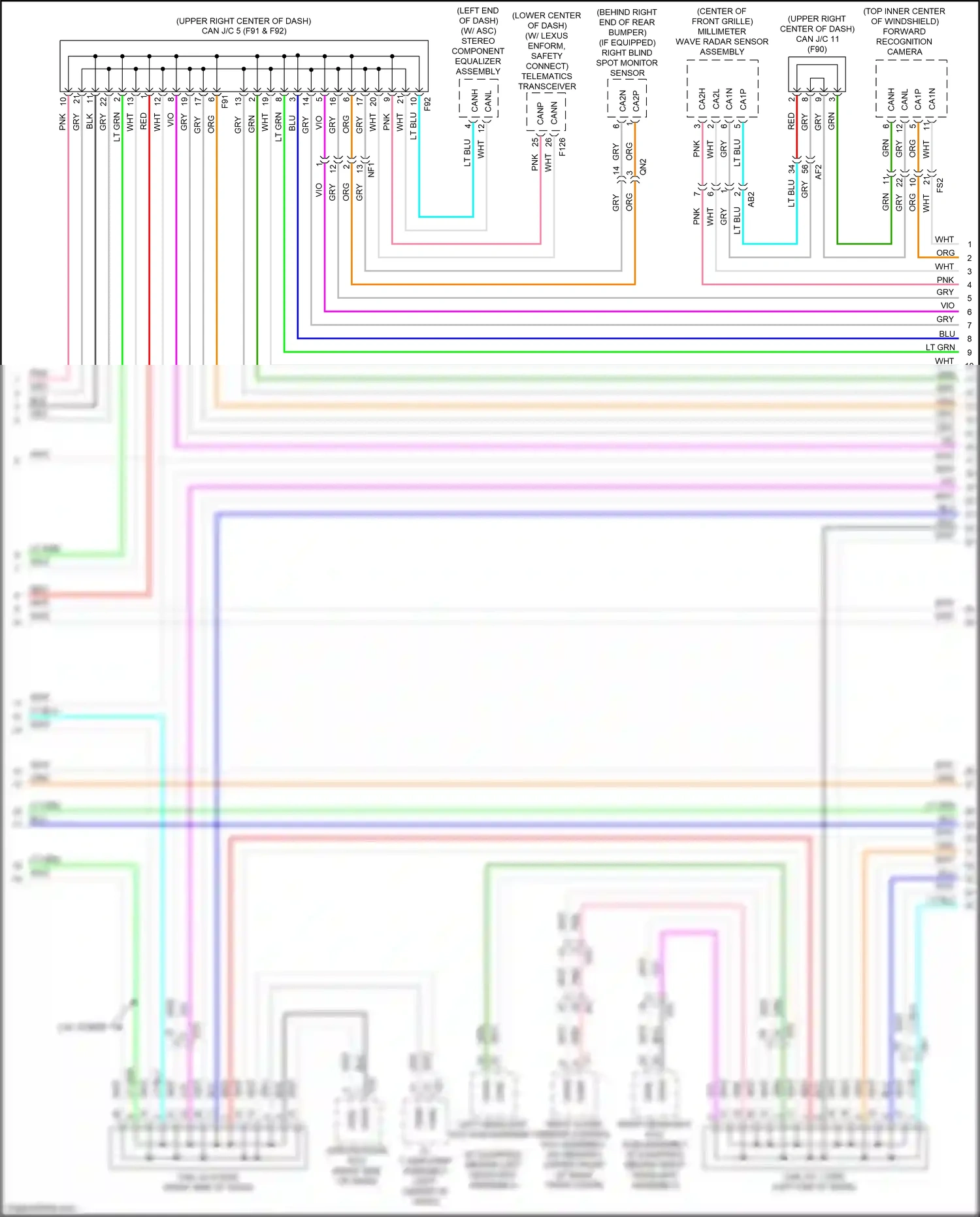 Lexus UX I (2018-2024) forward recognition camera wiring diagram  (1 of 7)