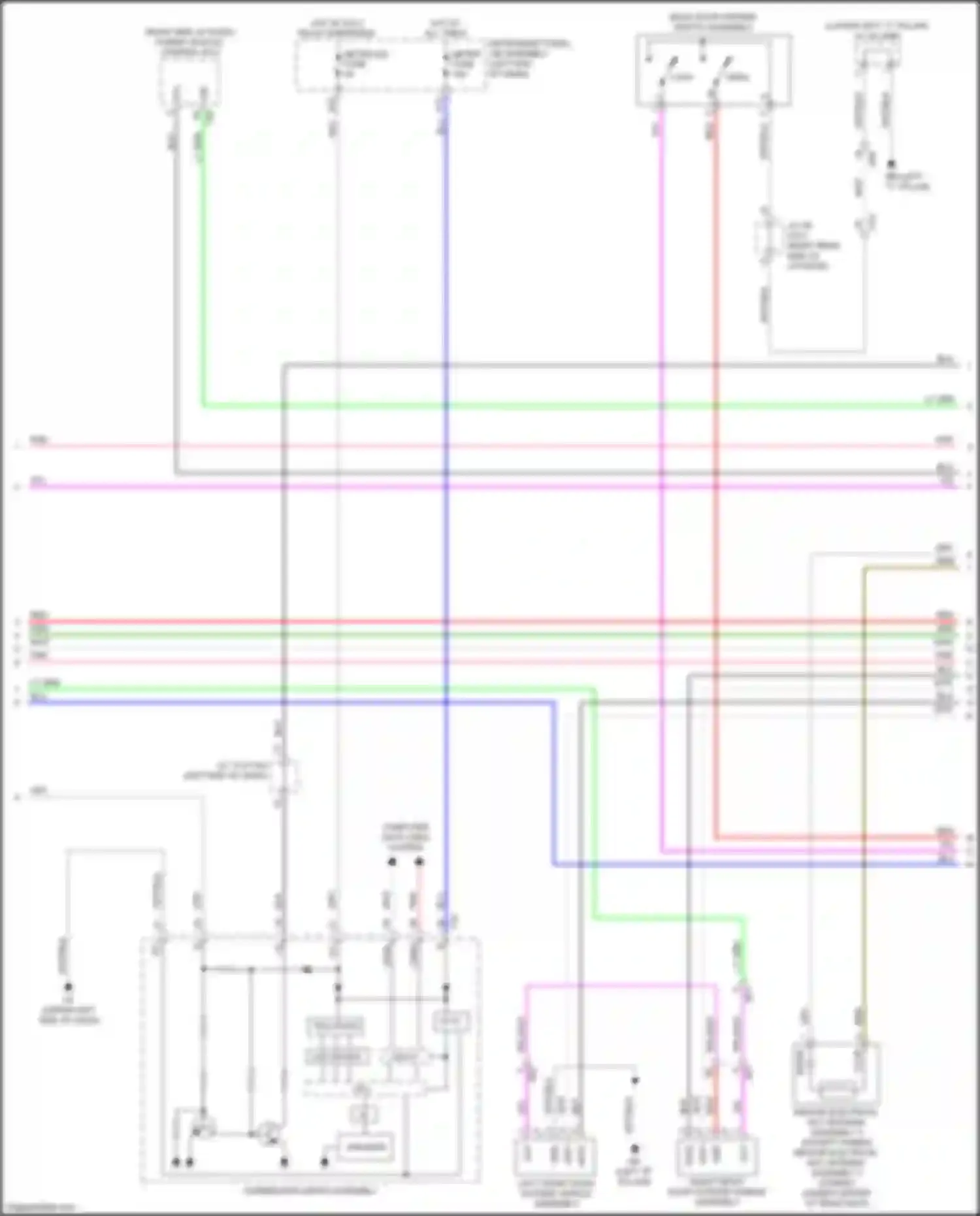 Wiring diagram left front door outside handle assembly for Lexus UX I (2018-2024)