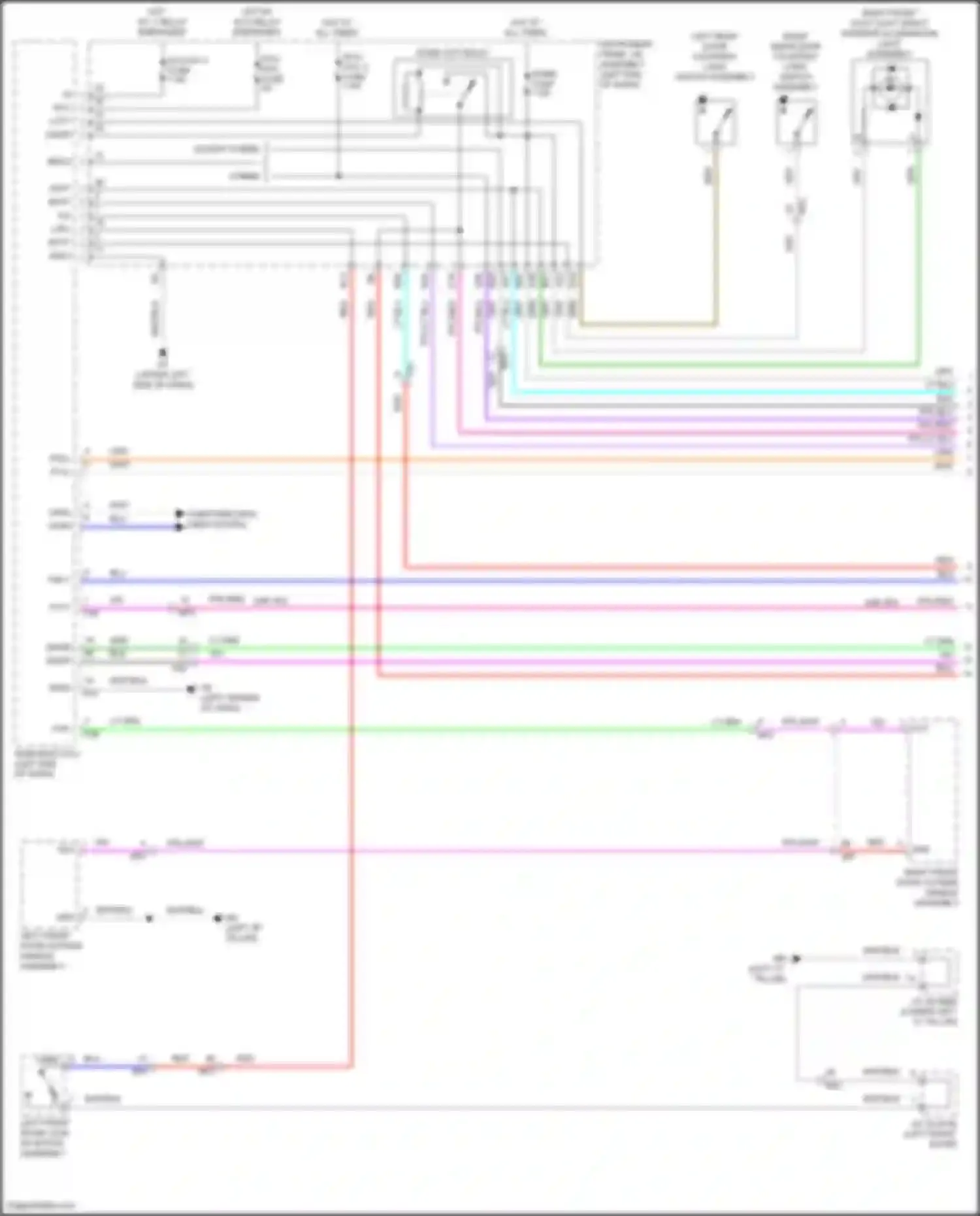 Wiring diagram left front door outside handle assembly for Lexus UX I (2018-2024)