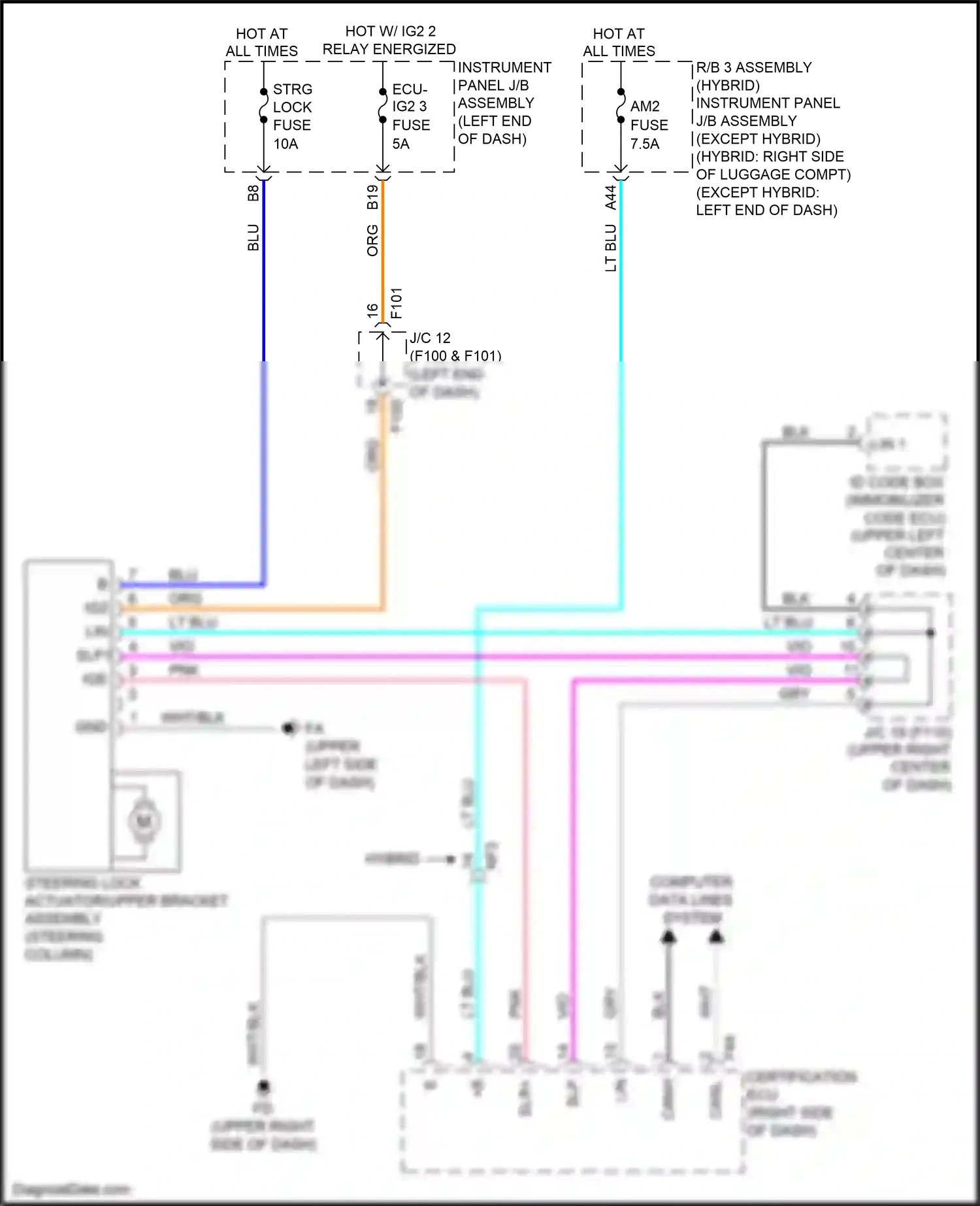 Lexus UX I (2018-2024) id code box (immobilizer code ecu) wiring diagram  (5 of 5)