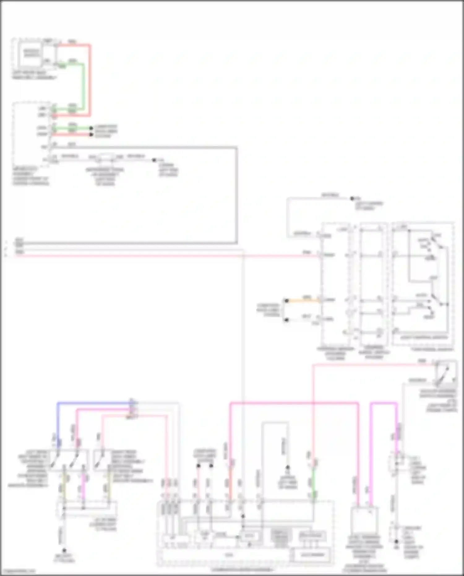Wiring diagram light control switch for Lexus UX I (2018-2024)