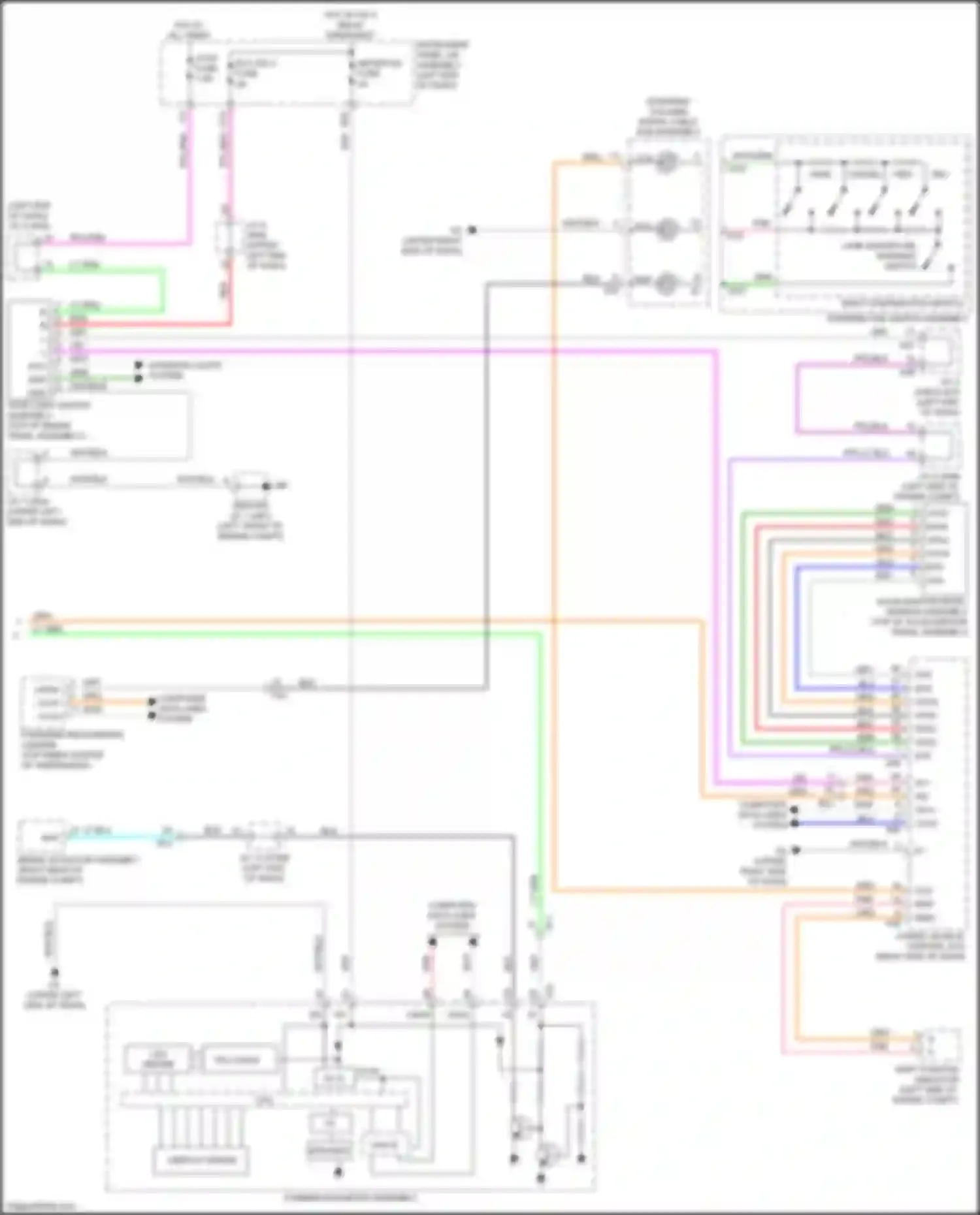 Wiring diagram lane departure warning switch for Lexus UX I (2018-2024) (1 of 2)