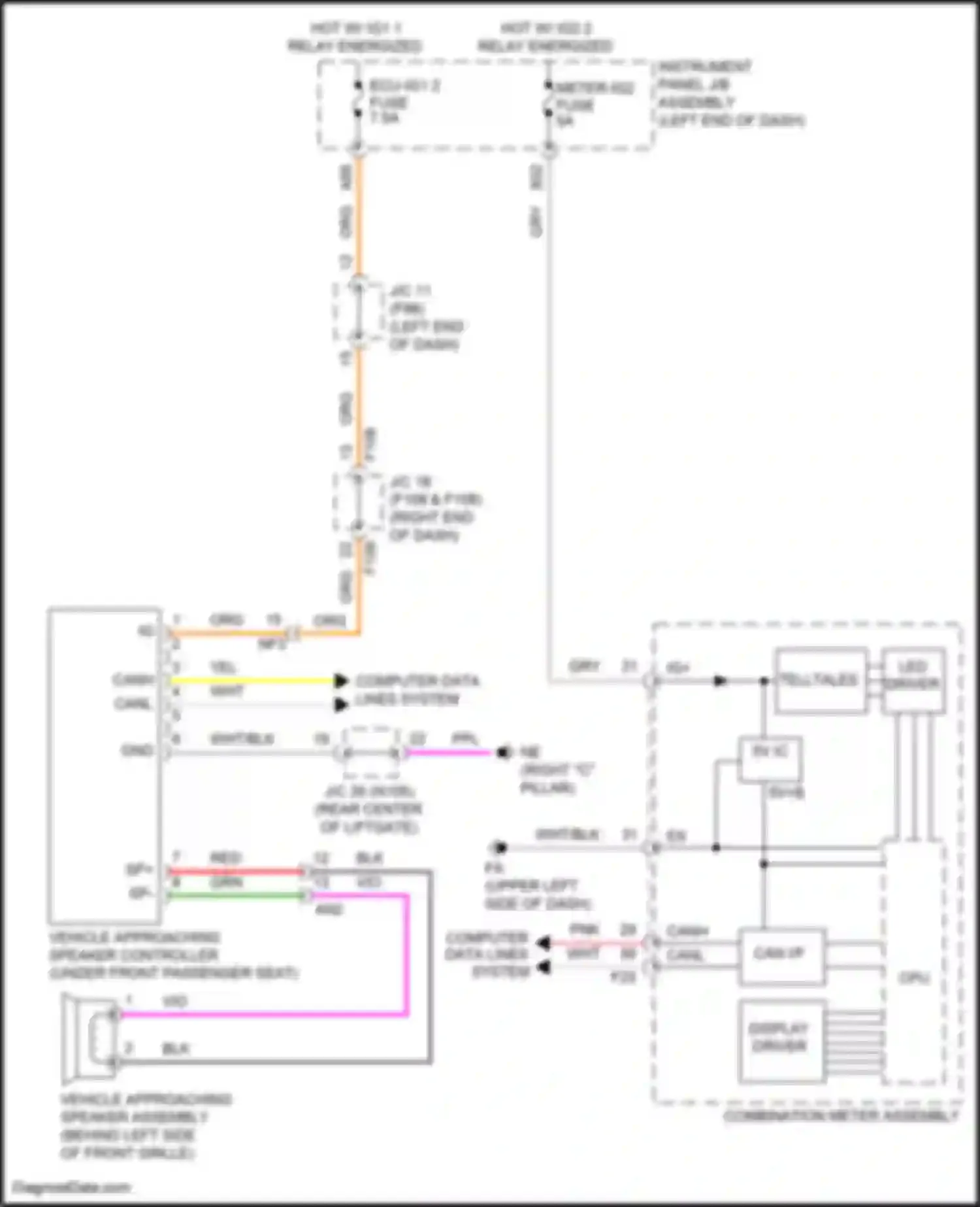 Wiring diagram led driver for Lexus UX I (2018-2024) (11 of 23)