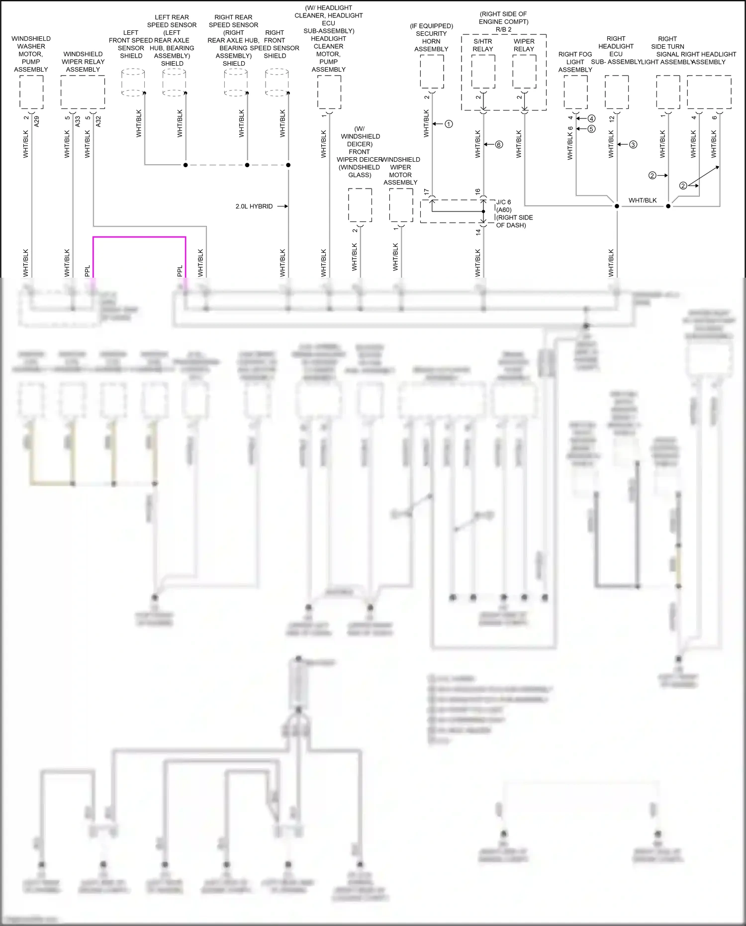 Lexus UX I (2018-2024) left front speed sensor shield wiring diagram  (1 of 1)