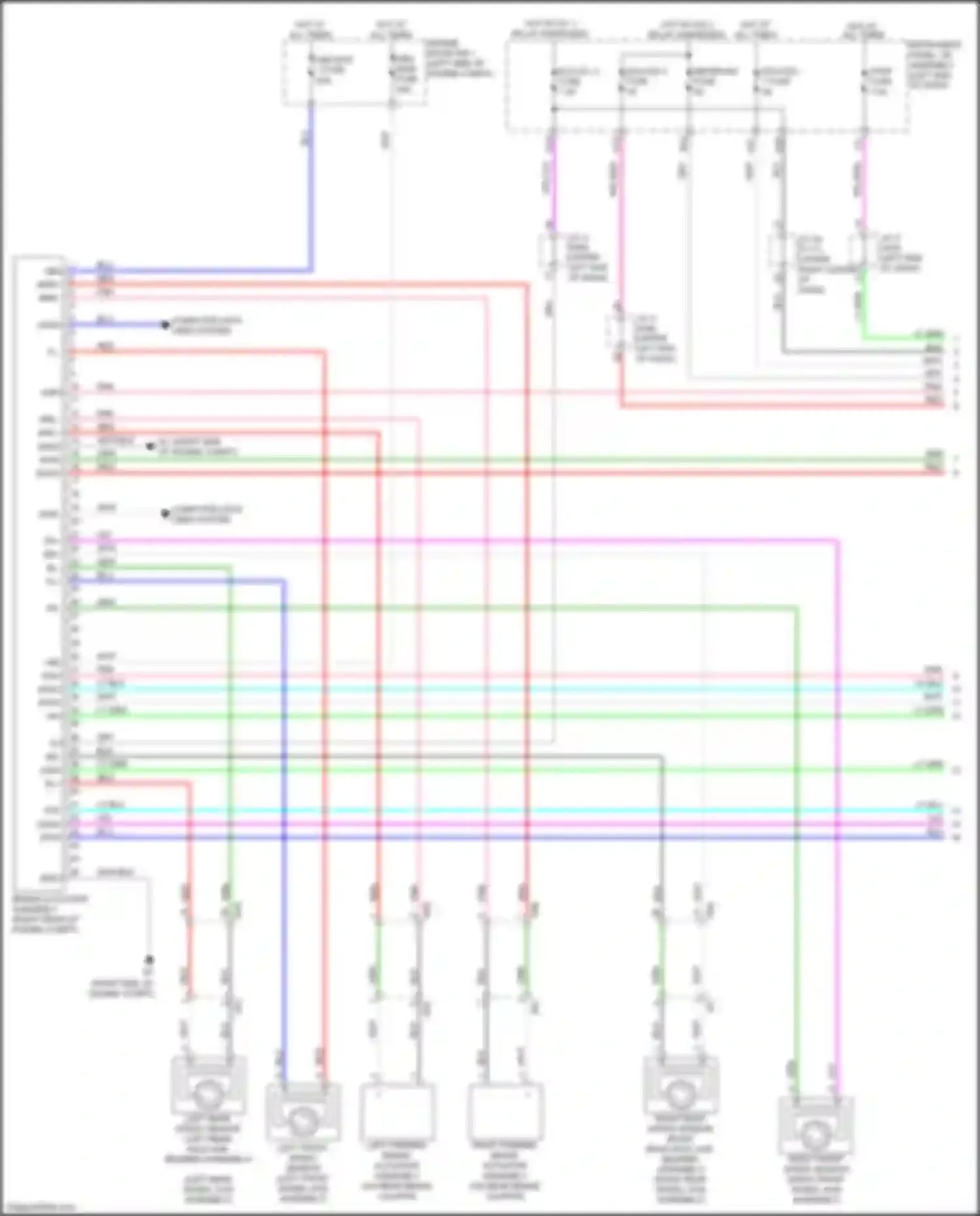 Wiring diagram left front speed sensor for Lexus UX I (2018-2024)