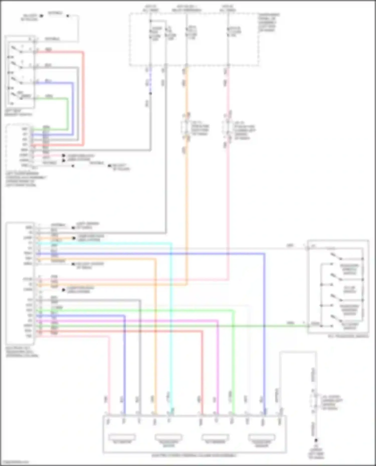 Wiring diagram multiplex tilt, telescopic ecu for Lexus UX I (2018-2024) (4 of 8)