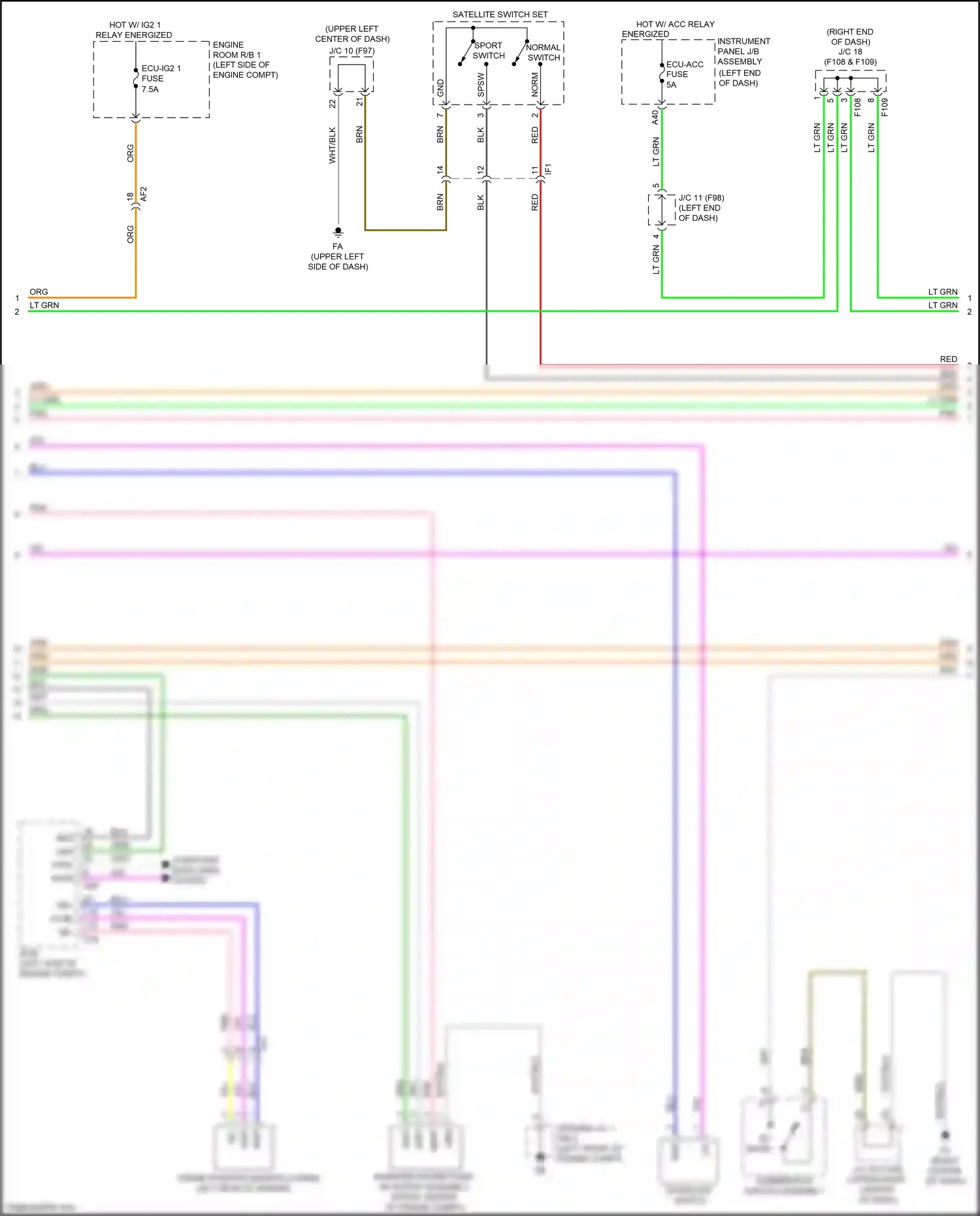 Lexus UX I (2018-2024) normal switch wiring diagram  (1 of 1)