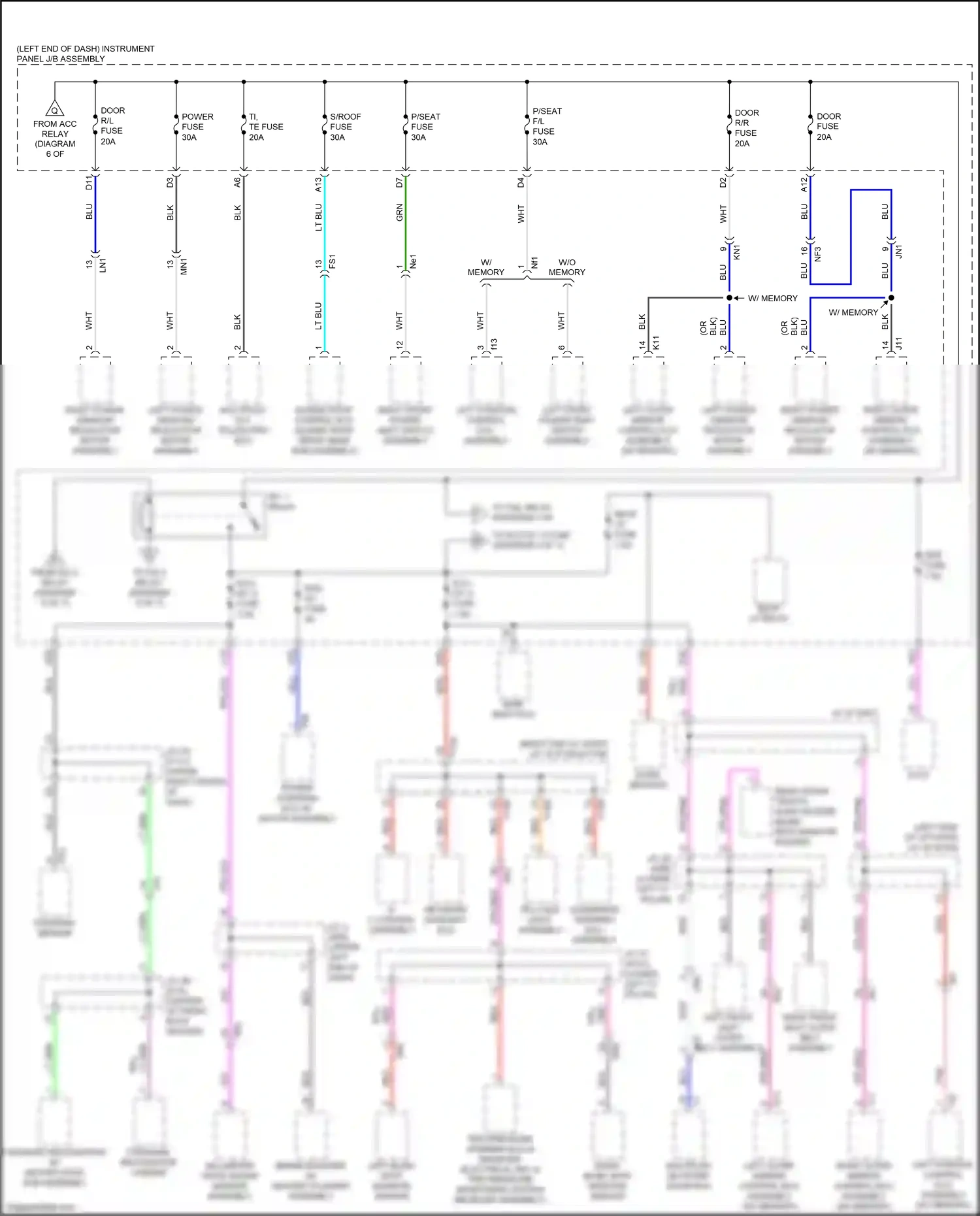 Lexus UX I (2018-2024) outer mirror switch assembly wiring diagram  (5 of 8)
