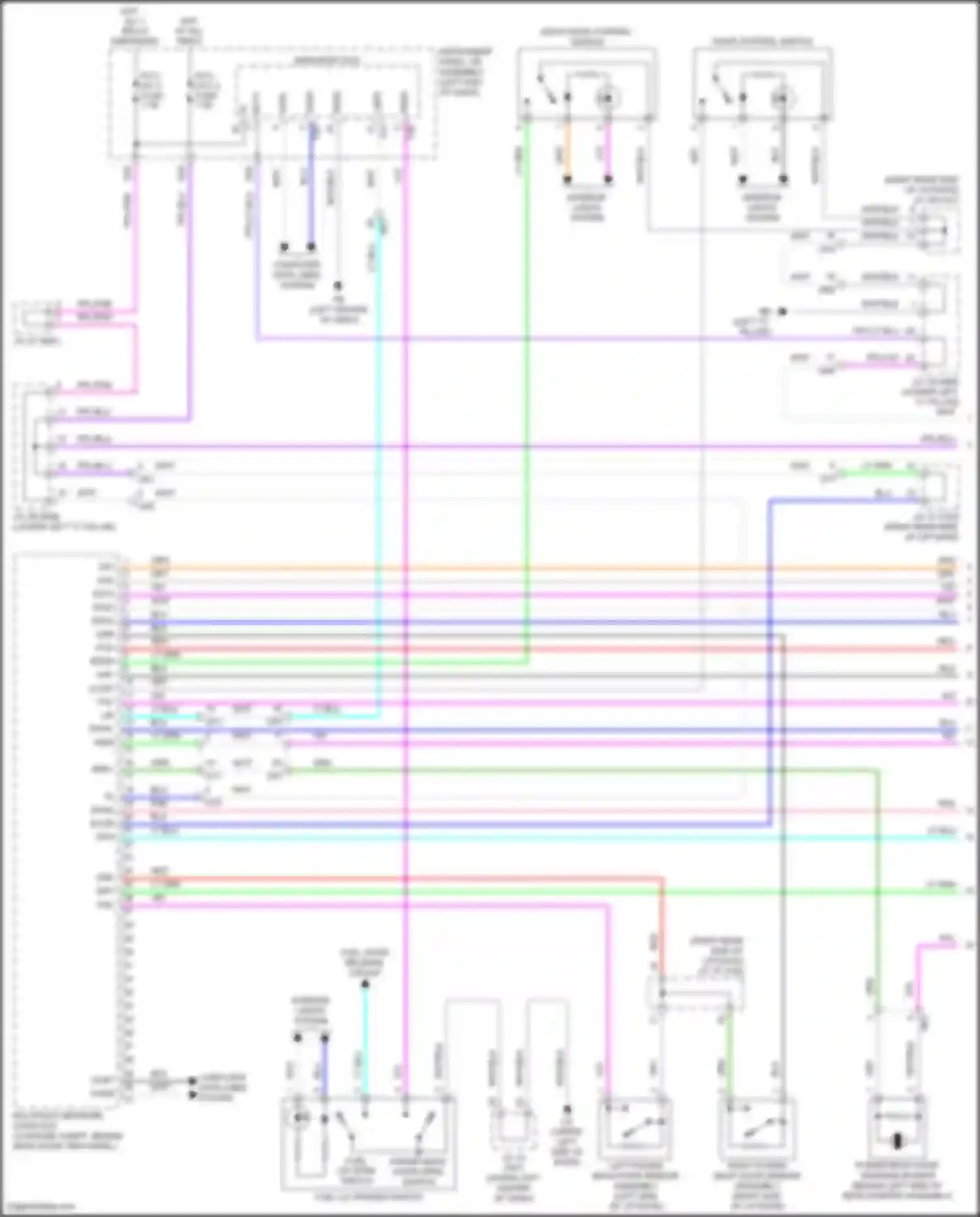 Wiring diagram power back door open switch for Lexus UX I (2018-2024)