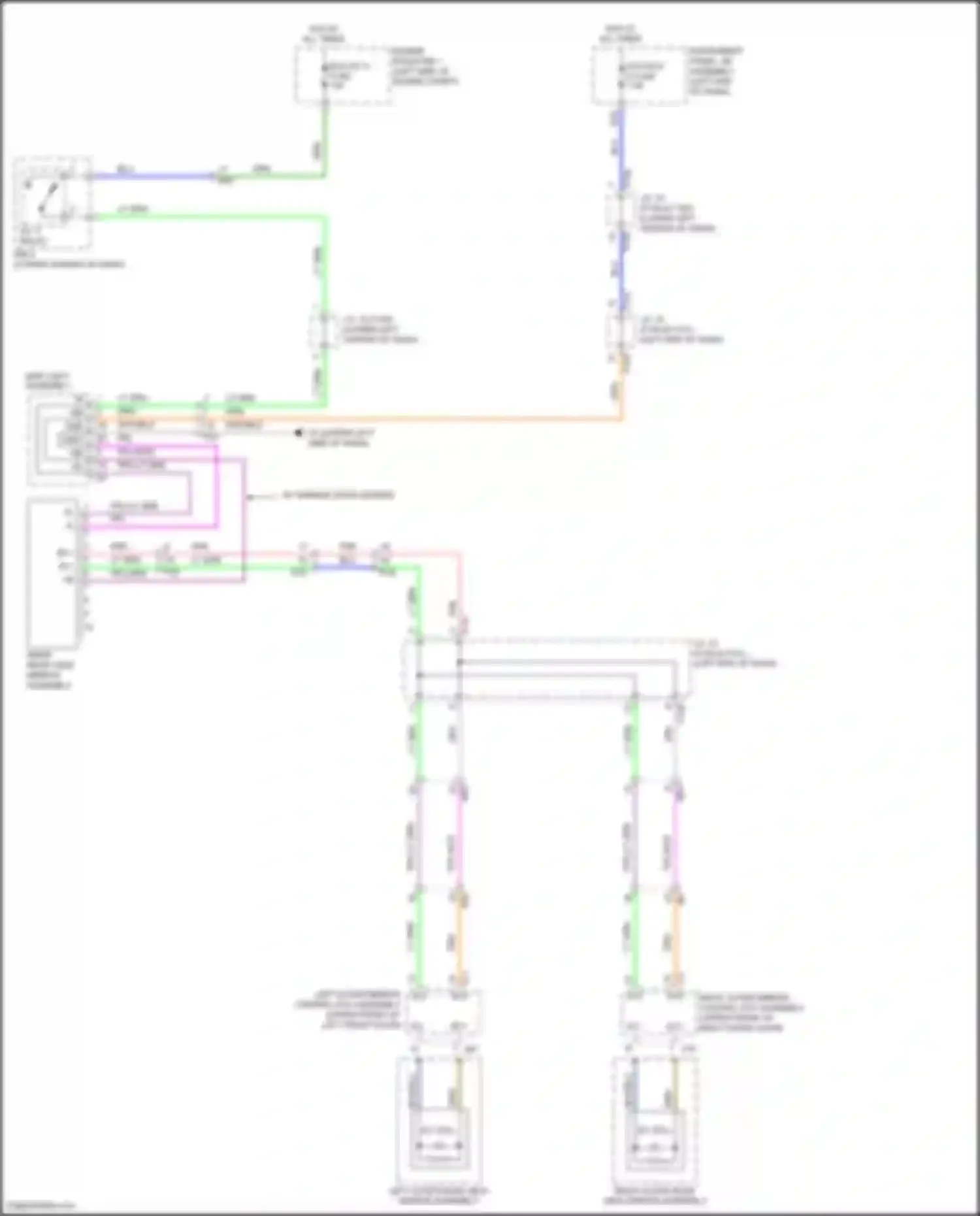 Wiring diagram left outer rear view mirror assembly for Lexus UX I (2018-2024)