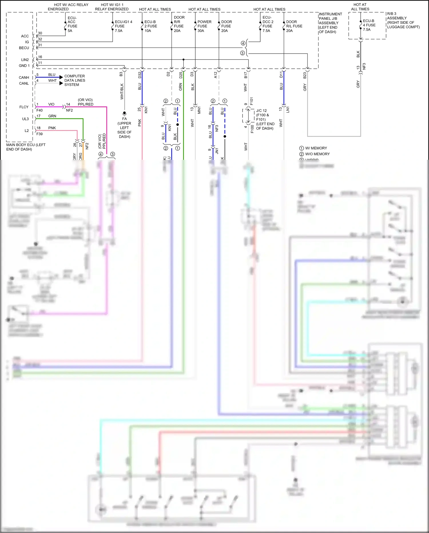 Lexus UX I (2018-2024) ppl/red wiring diagram  (39 of 43)