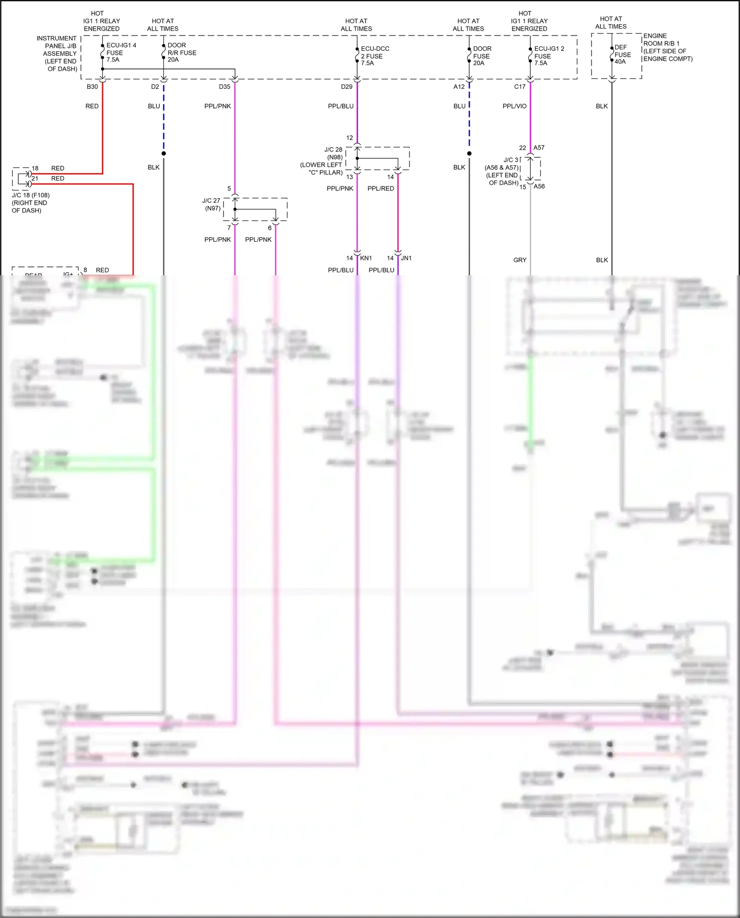 Lexus UX I (2018-2024) ppl/red wiring diagram  (40 of 43)
