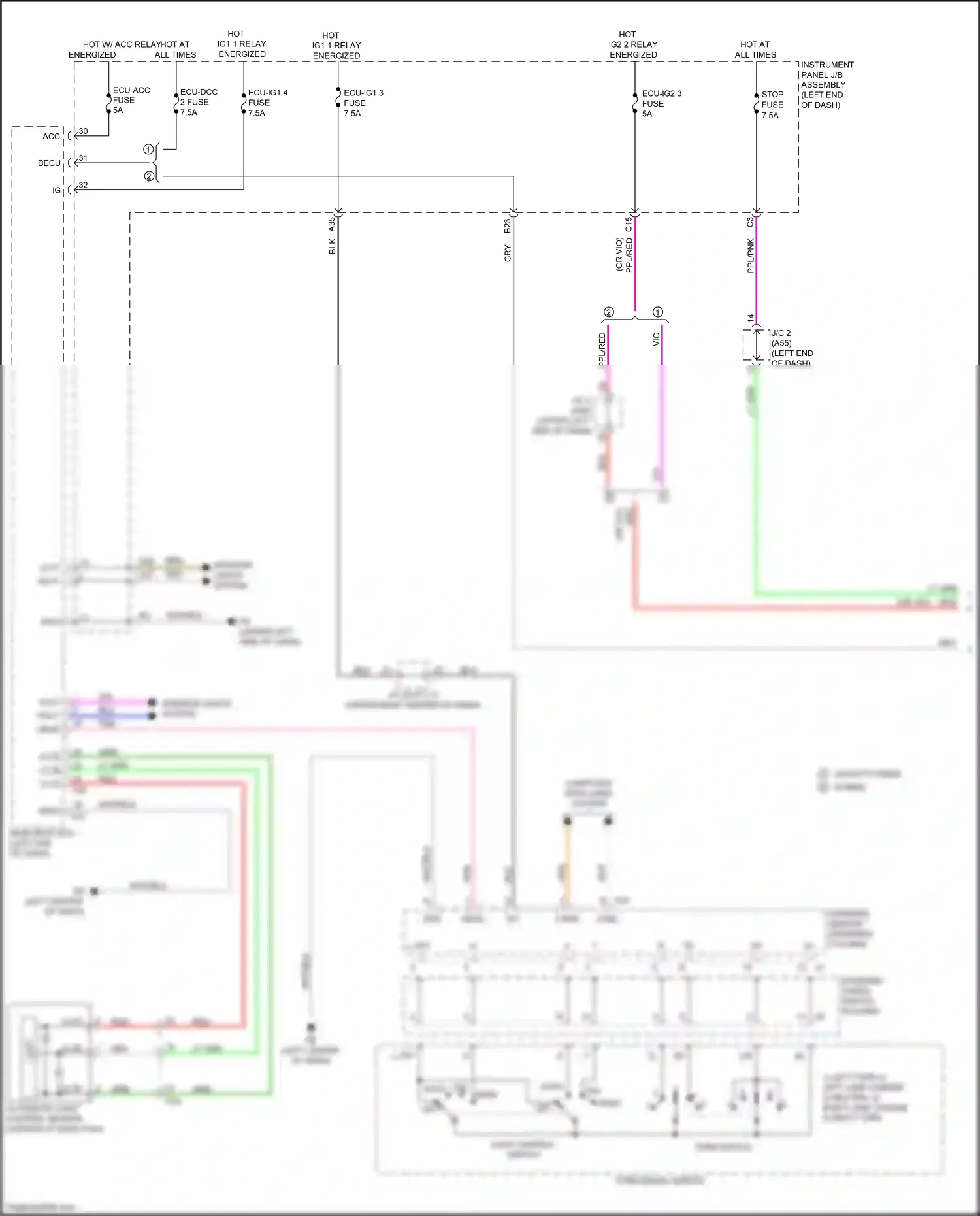 Lexus UX I (2018-2024) ppl/red wiring diagram  (23 of 43)