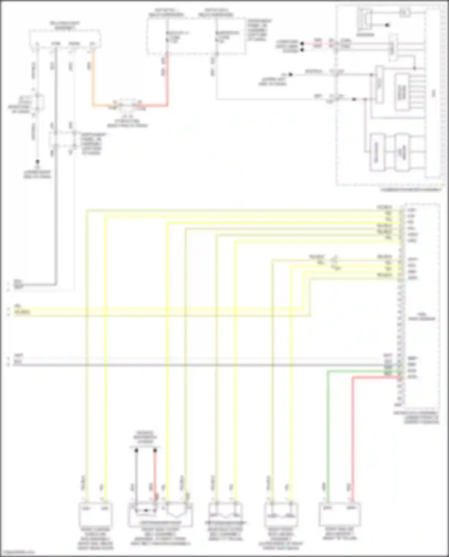 Wiring diagram passive restraints system for Lexus UX I (2018-2024)