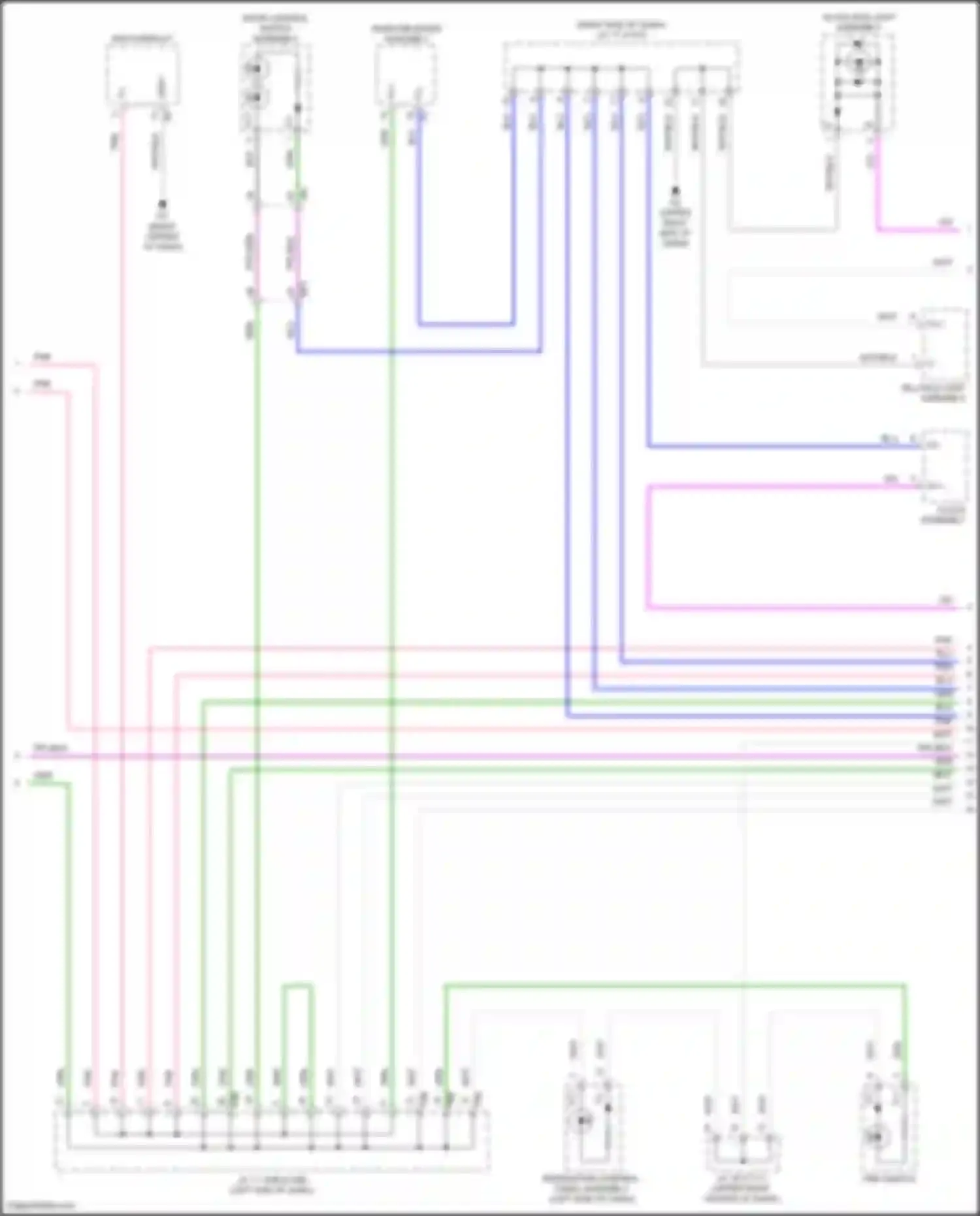 Wiring diagram door control switch assembly for Lexus UX I (2018-2024)