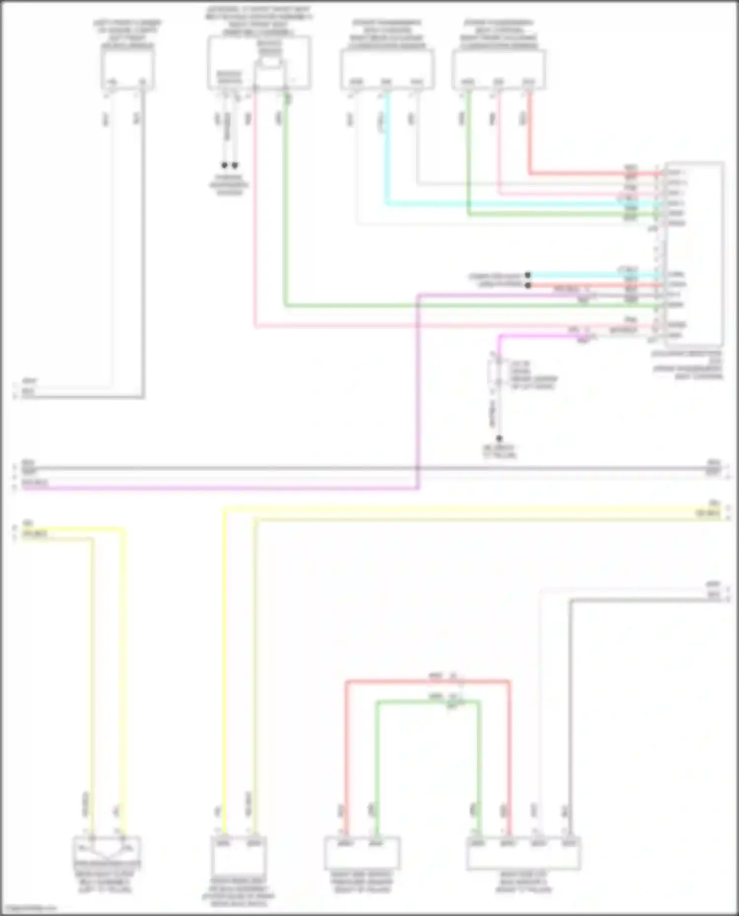 Wiring diagram left front air bag sensor for Lexus UX I (2018-2024)