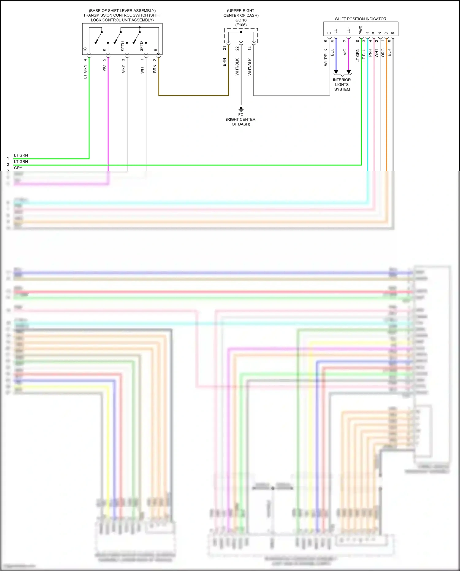 Lexus UX I (2018-2024) shift position indicator wiring diagram  (9 of 11)