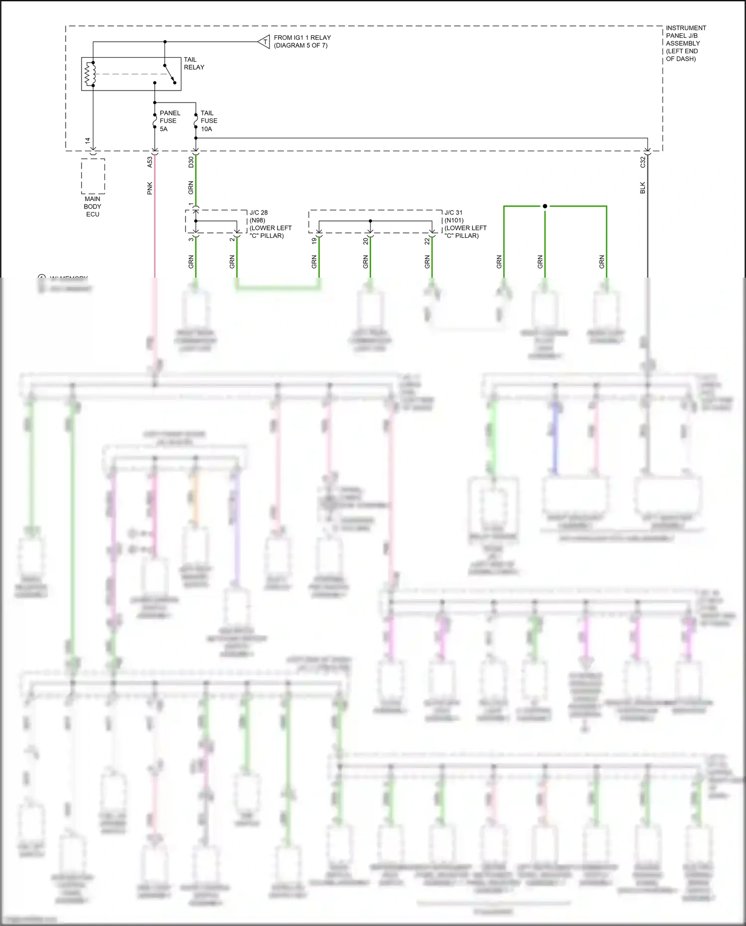 Lexus UX I (2018-2024) shift position indicator wiring diagram  (7 of 11)