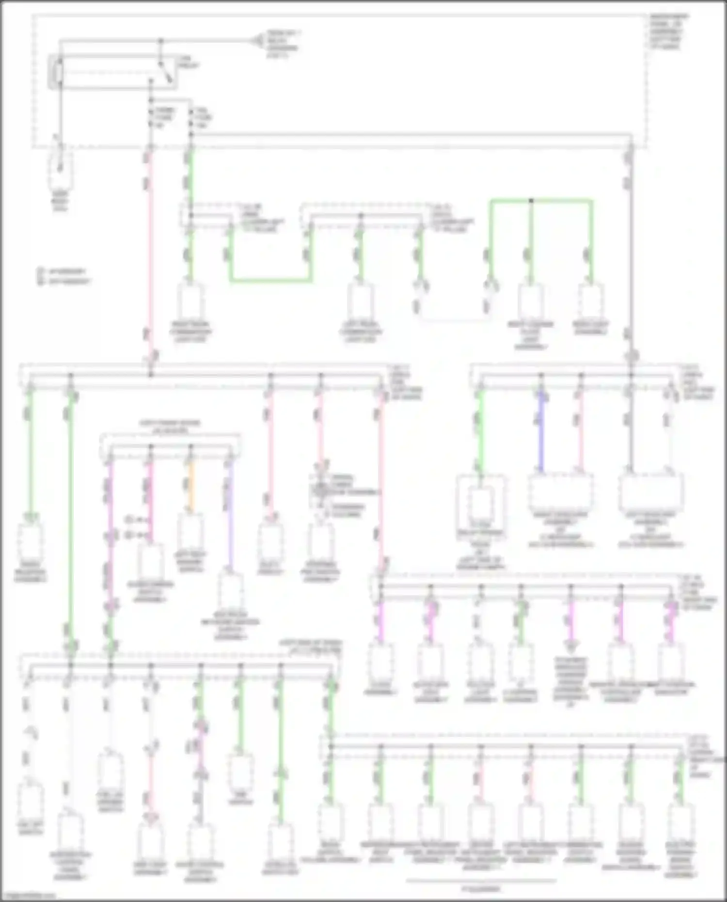 Wiring diagram door control switch assembly for Lexus UX I (2018-2024)