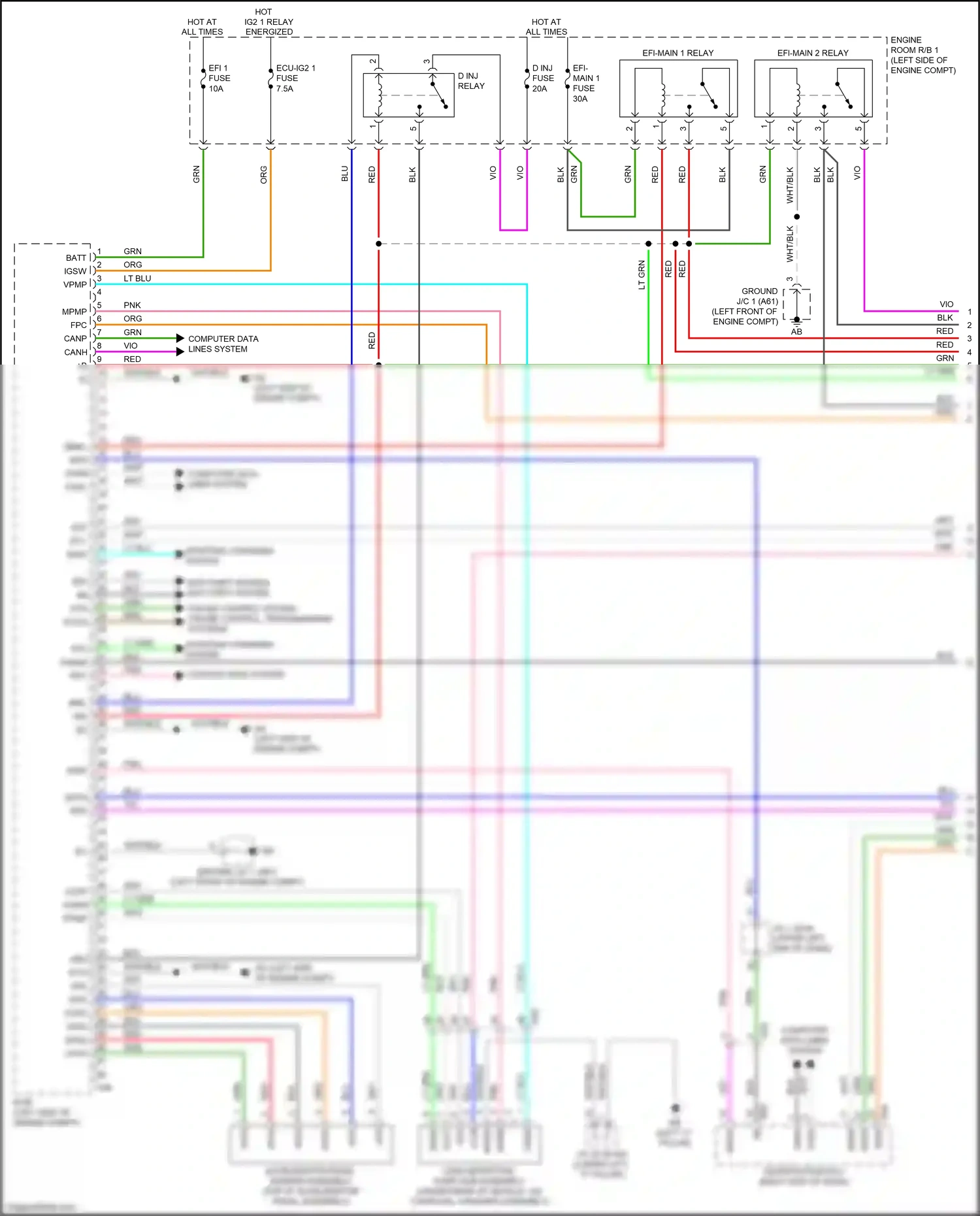 Lexus UX I (2018-2024) vcpp wiring diagram  (1 of 2)