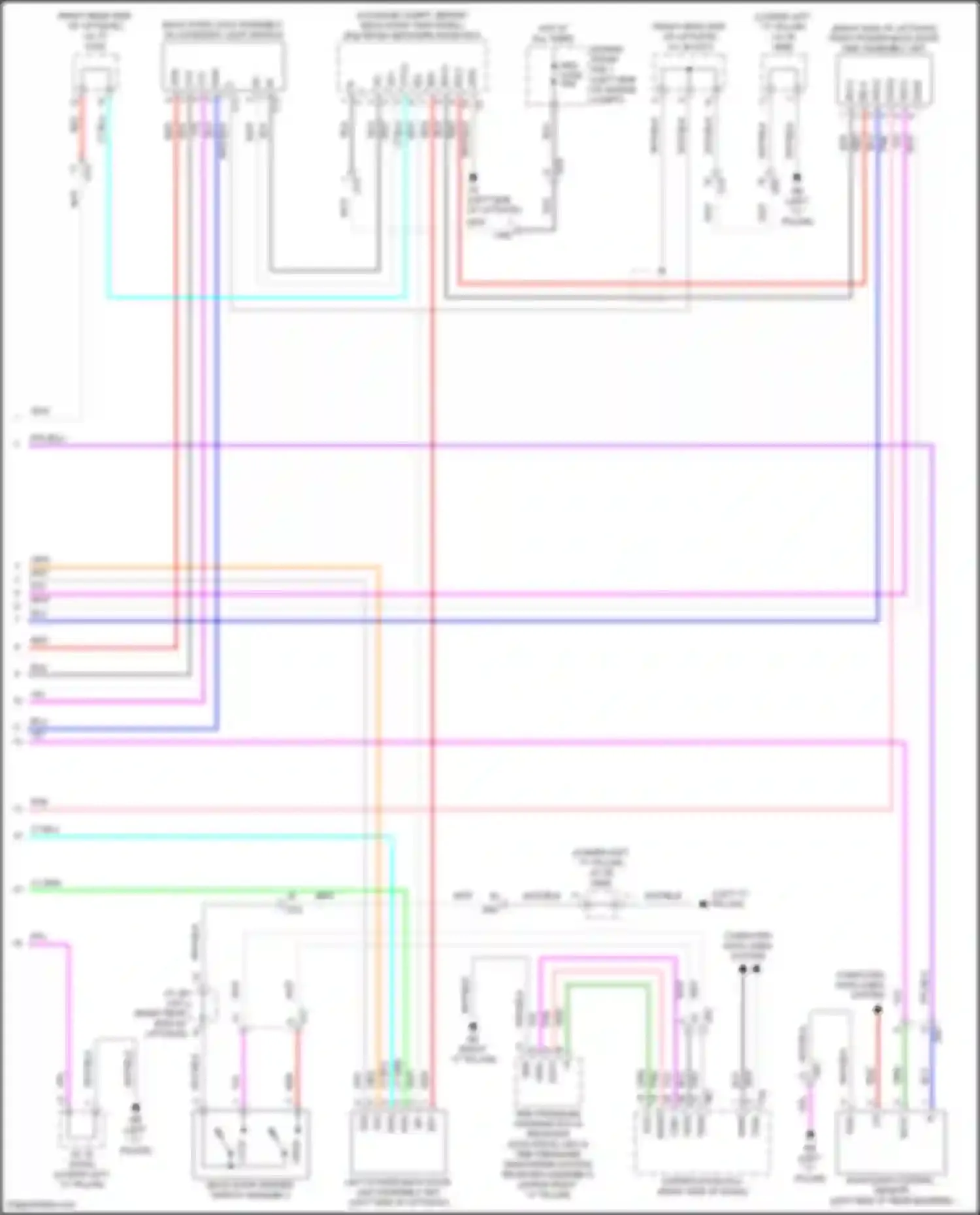 Wiring diagram kick door control sensor for Lexus UX I (2018-2024)