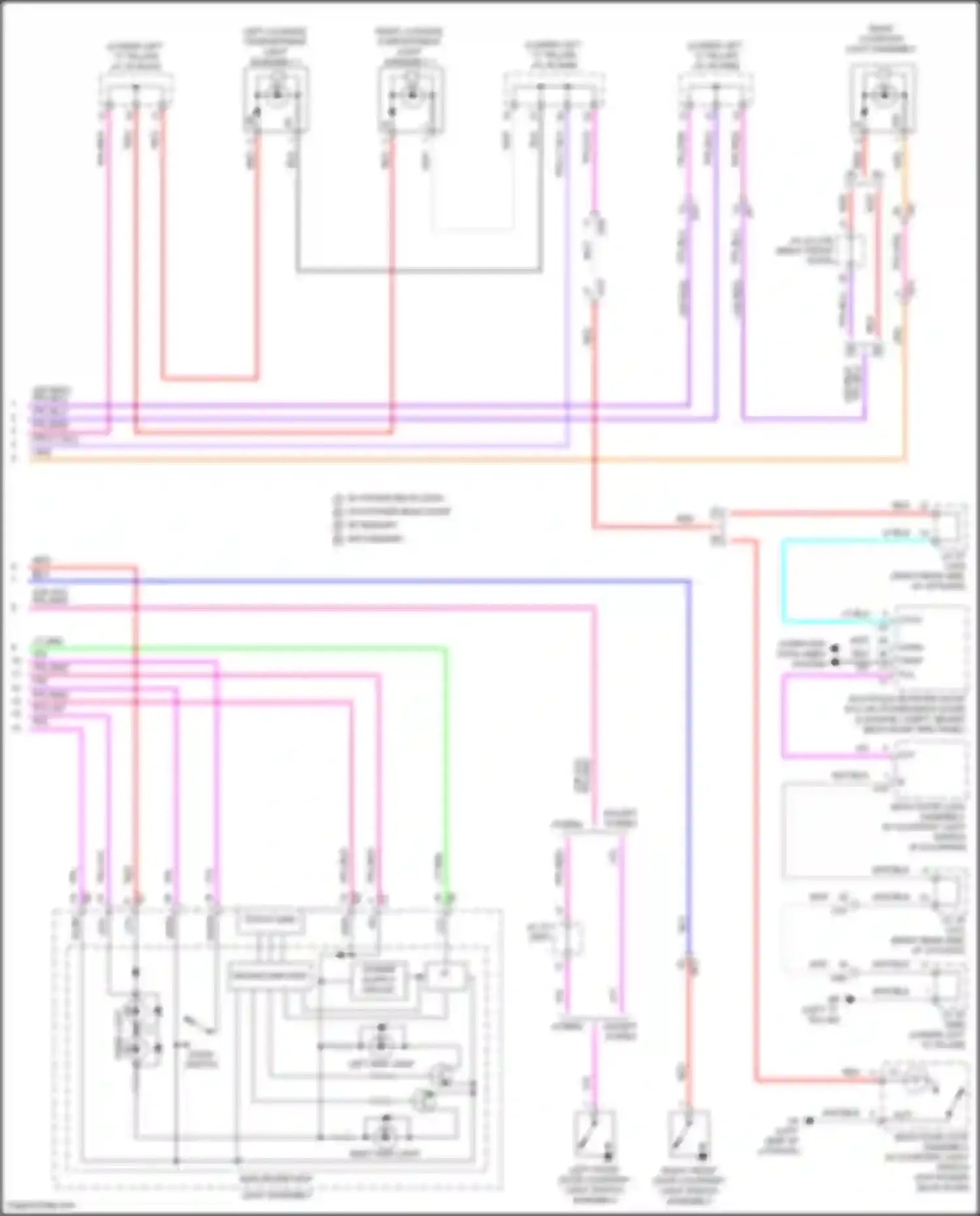 Wiring diagram main board map light assembly for Lexus UX I (2018-2024)