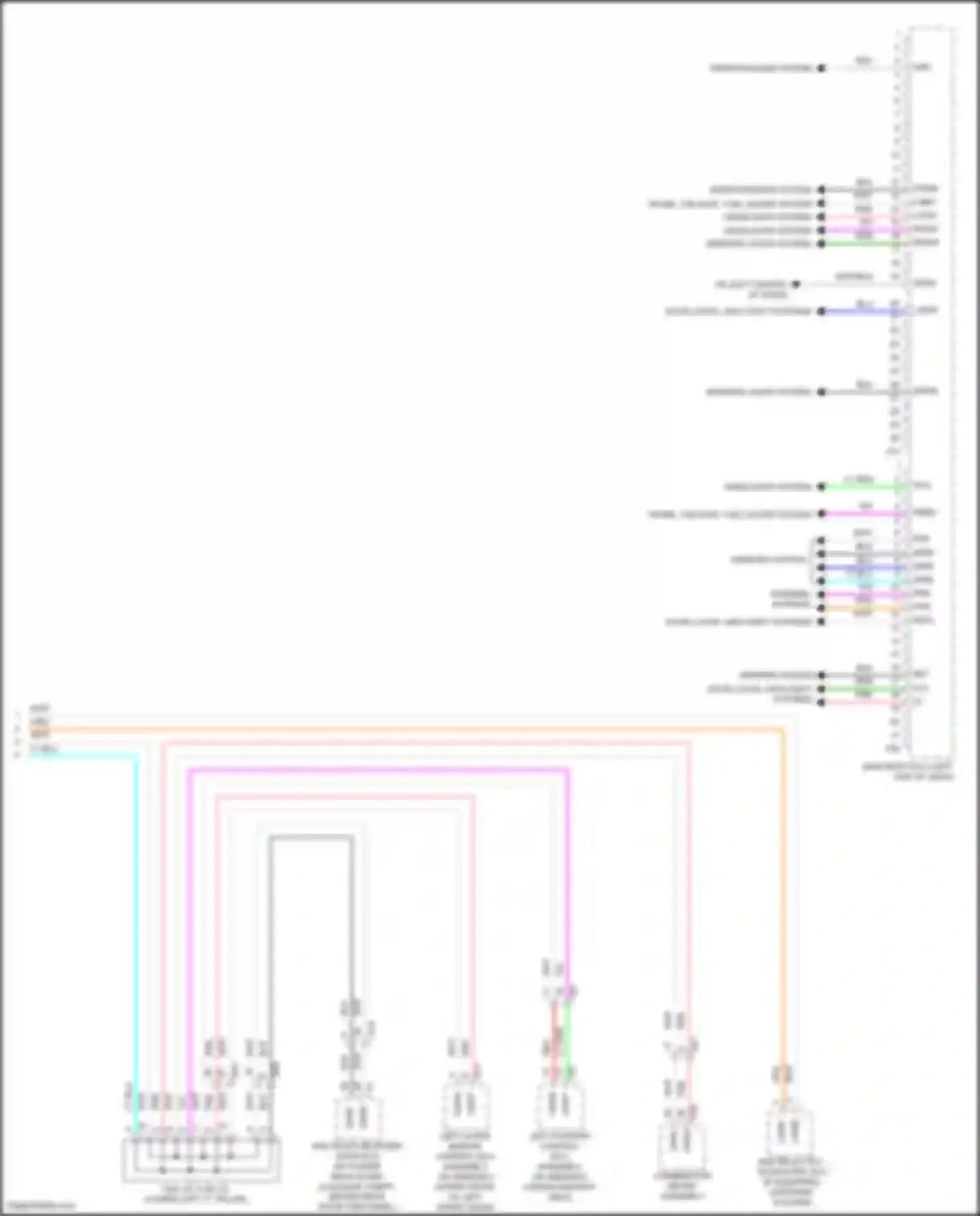 Wiring diagram left outer mirror control ecu assembly for Lexus UX I (2018-2024)