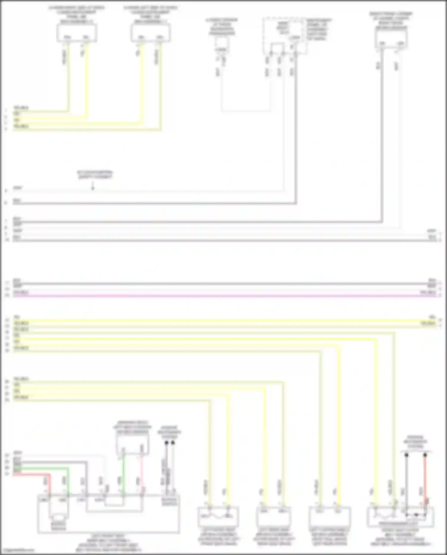 Wiring diagram passive restraints system for Lexus UX I (2018-2024)