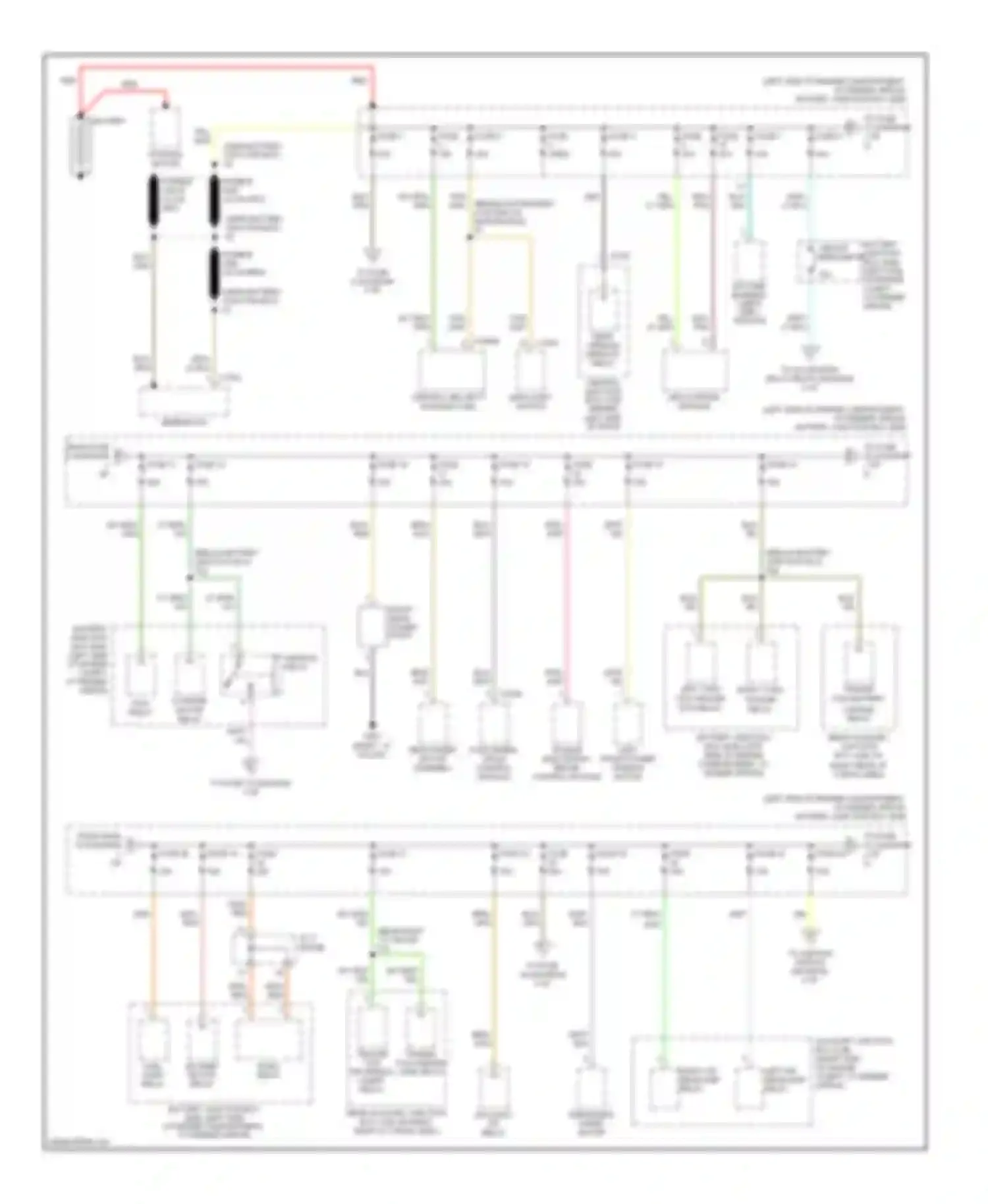 Aviator Lincoln I (2002-2005): Power distribution circuit (1 of 4)