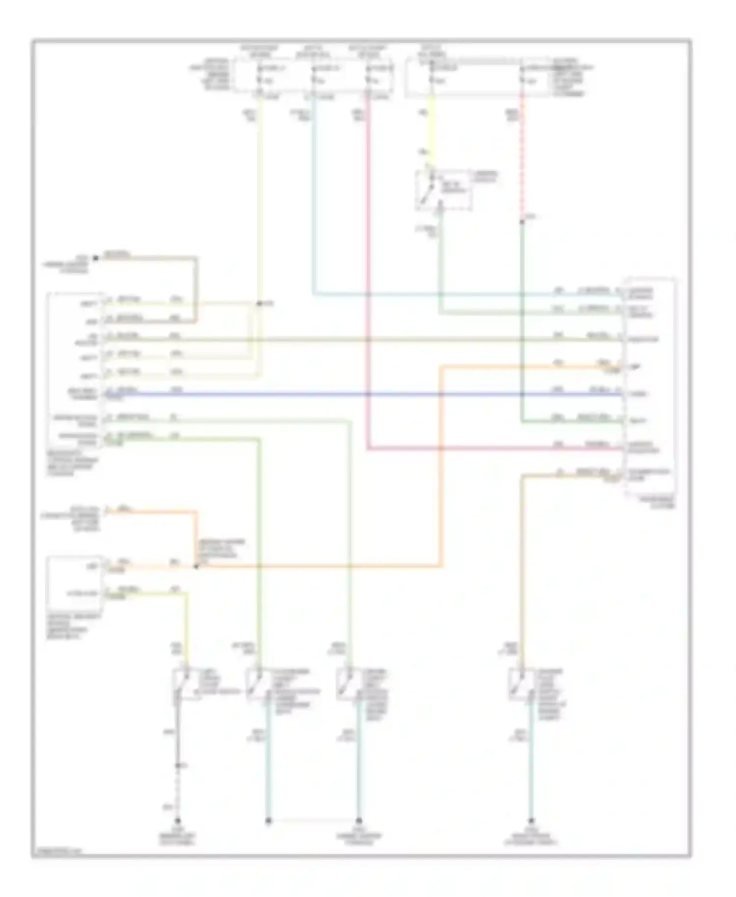 Aviator Lincoln I (2002-2005): Key reminder & seat belt warning circuit