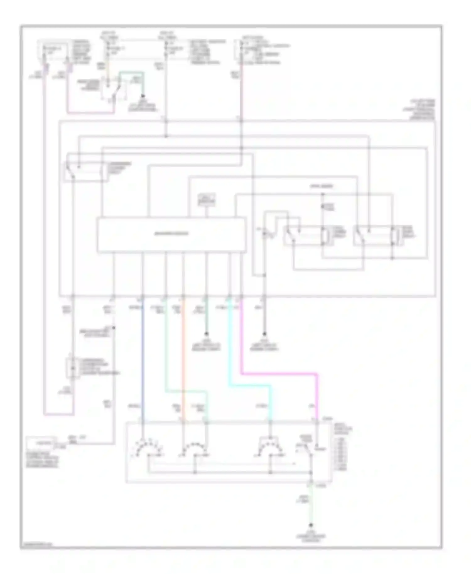 Aviator Lincoln I (2002-2005): Front wiper/washer circuit