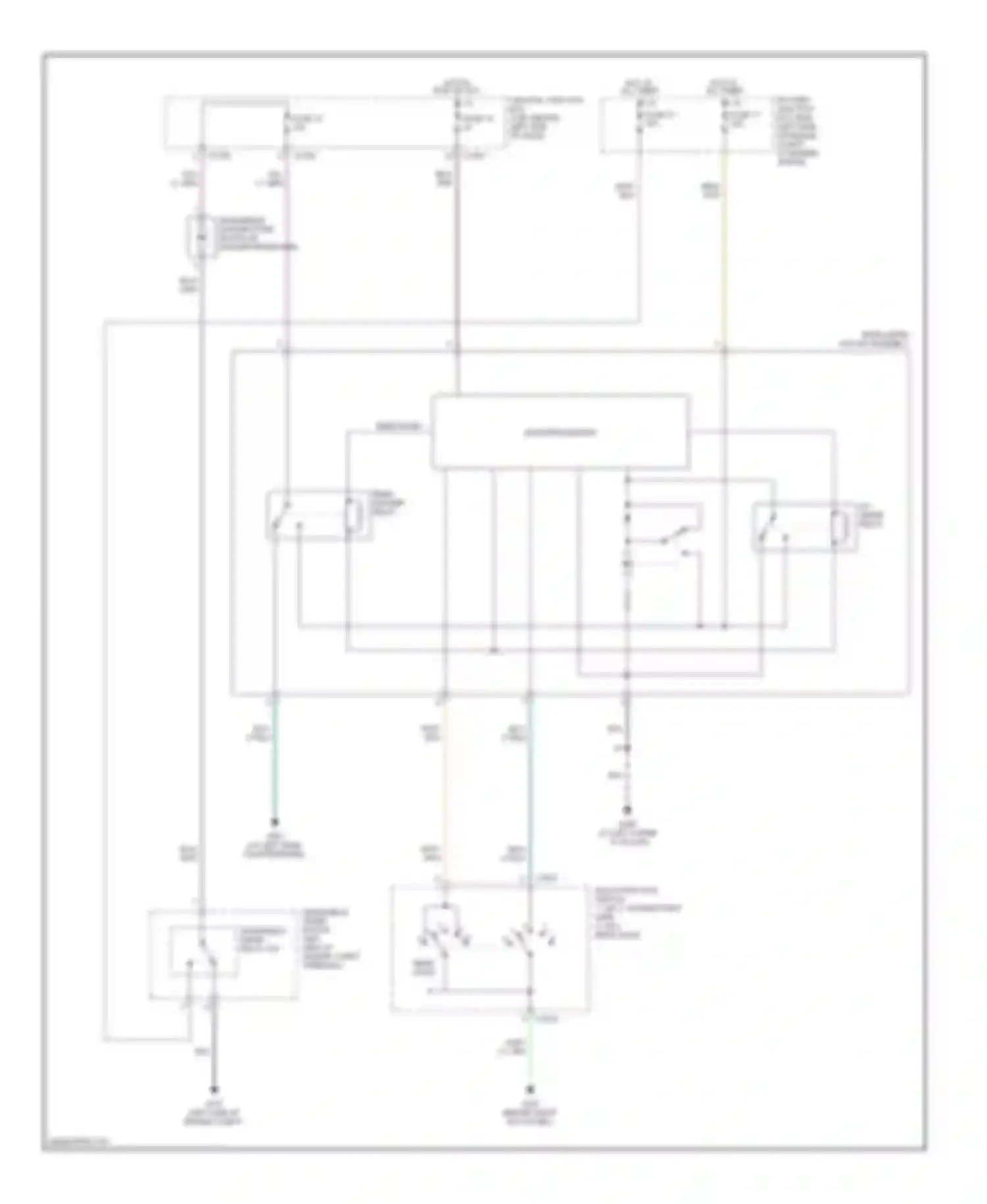 Aviator Lincoln I (2002-2005): Rear wiper/washer circuit