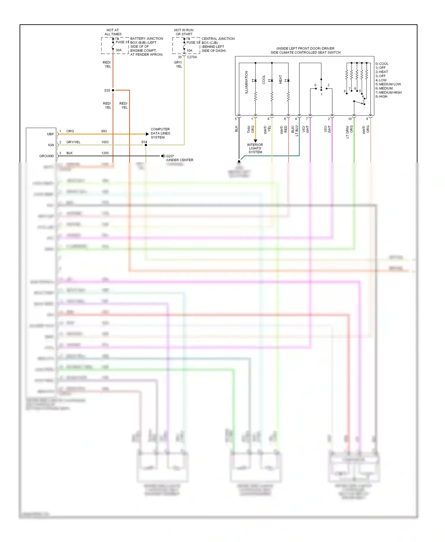 Lincoln Aviator I (2002-2005) electronics wiring diagram  (1 of 2)