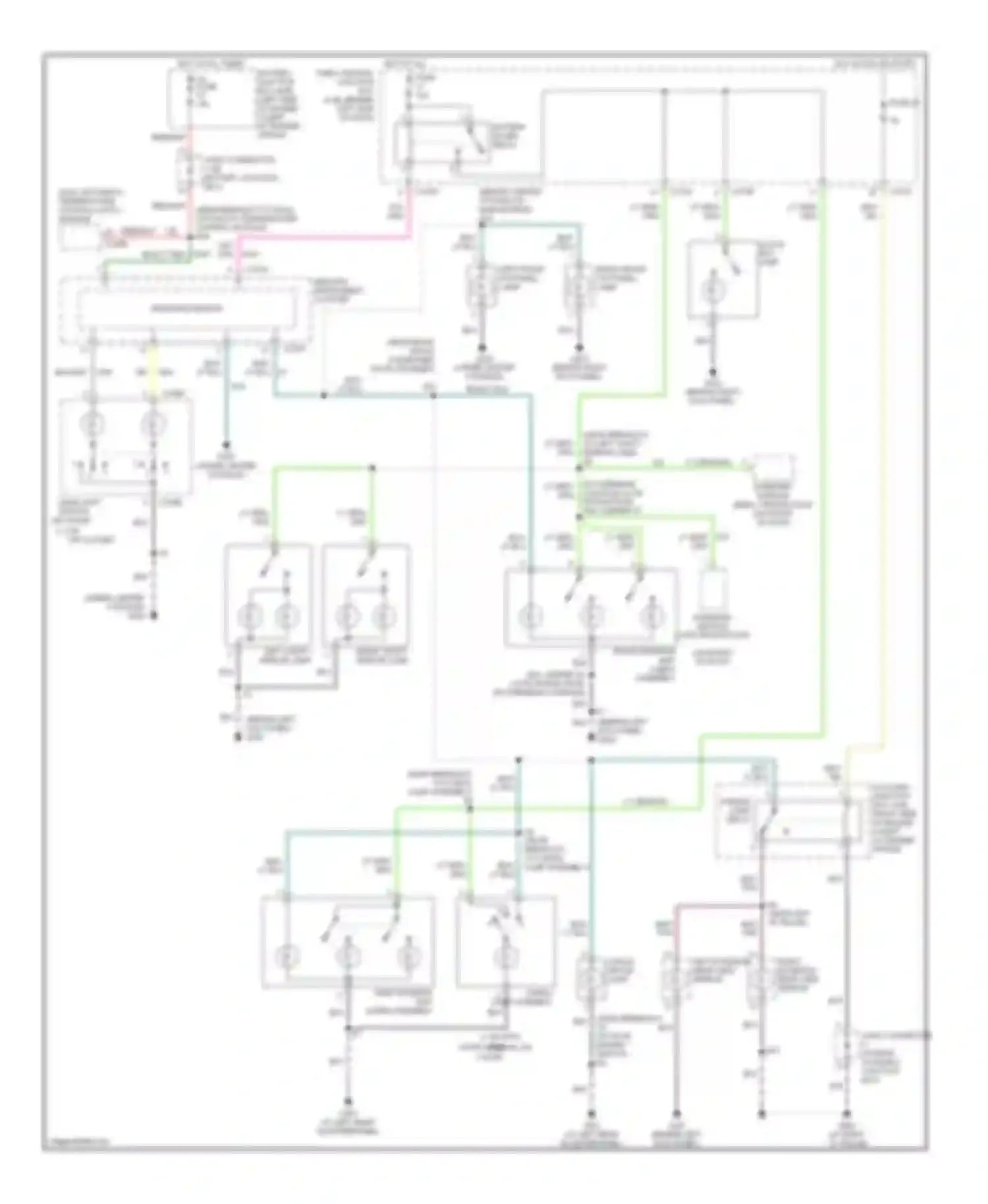 Wiring diagram left vanity mirror lamp for Lincoln Aviator I (2002-2005) (1 of 2)