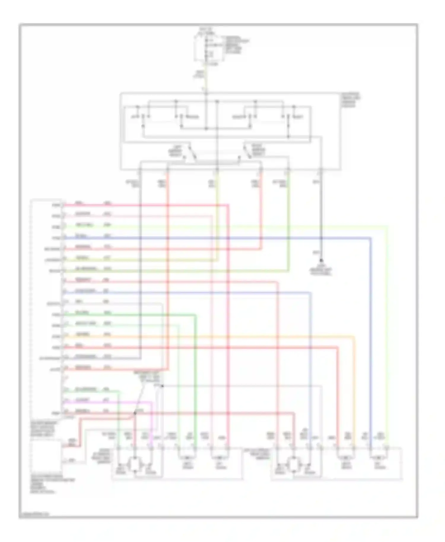 Wiring diagram lh up/down for Lincoln Aviator I (2002-2005) (1 of 1)