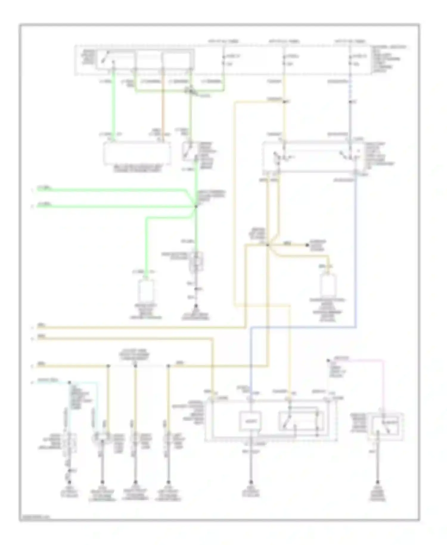 Wiring diagram main light switch 0) off 1) park on 5) autolamp on 7) headlamp on for Lincoln Aviator I (2002-2005) (1 of 1)