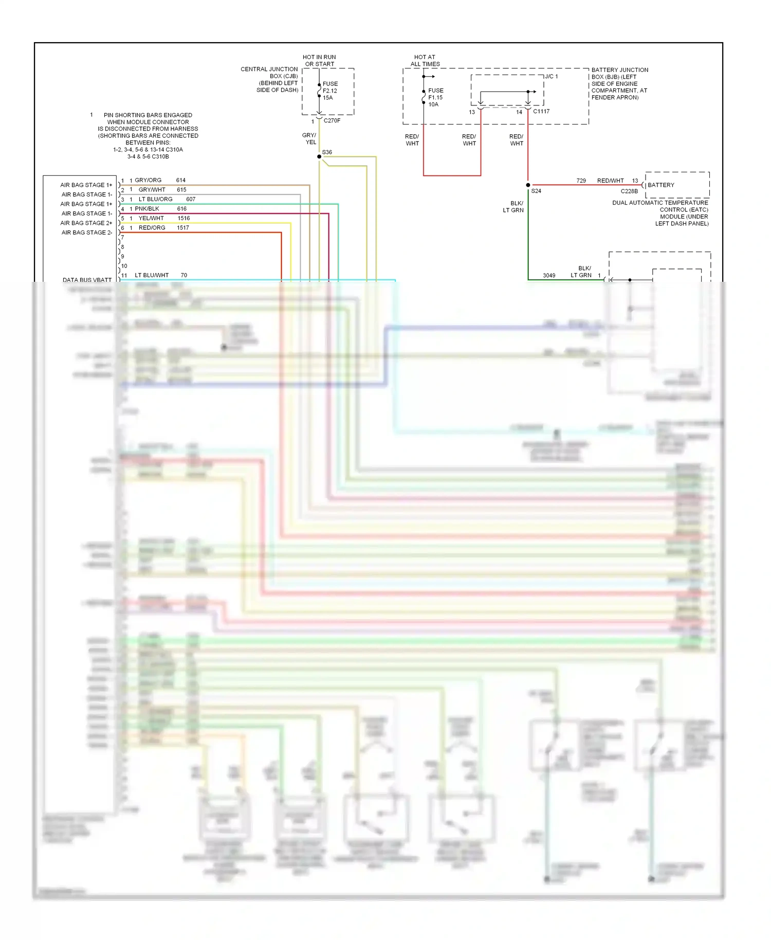 Lincoln Aviator I (2002-2005) micro- processor wiring diagram  (1 of 1)