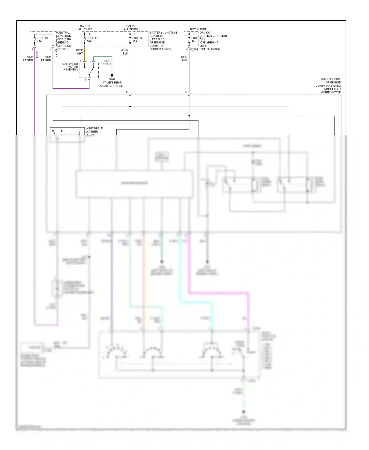 Lincoln Aviator I (2002-2005) microprocessor wiring diagram  (3 of 4)