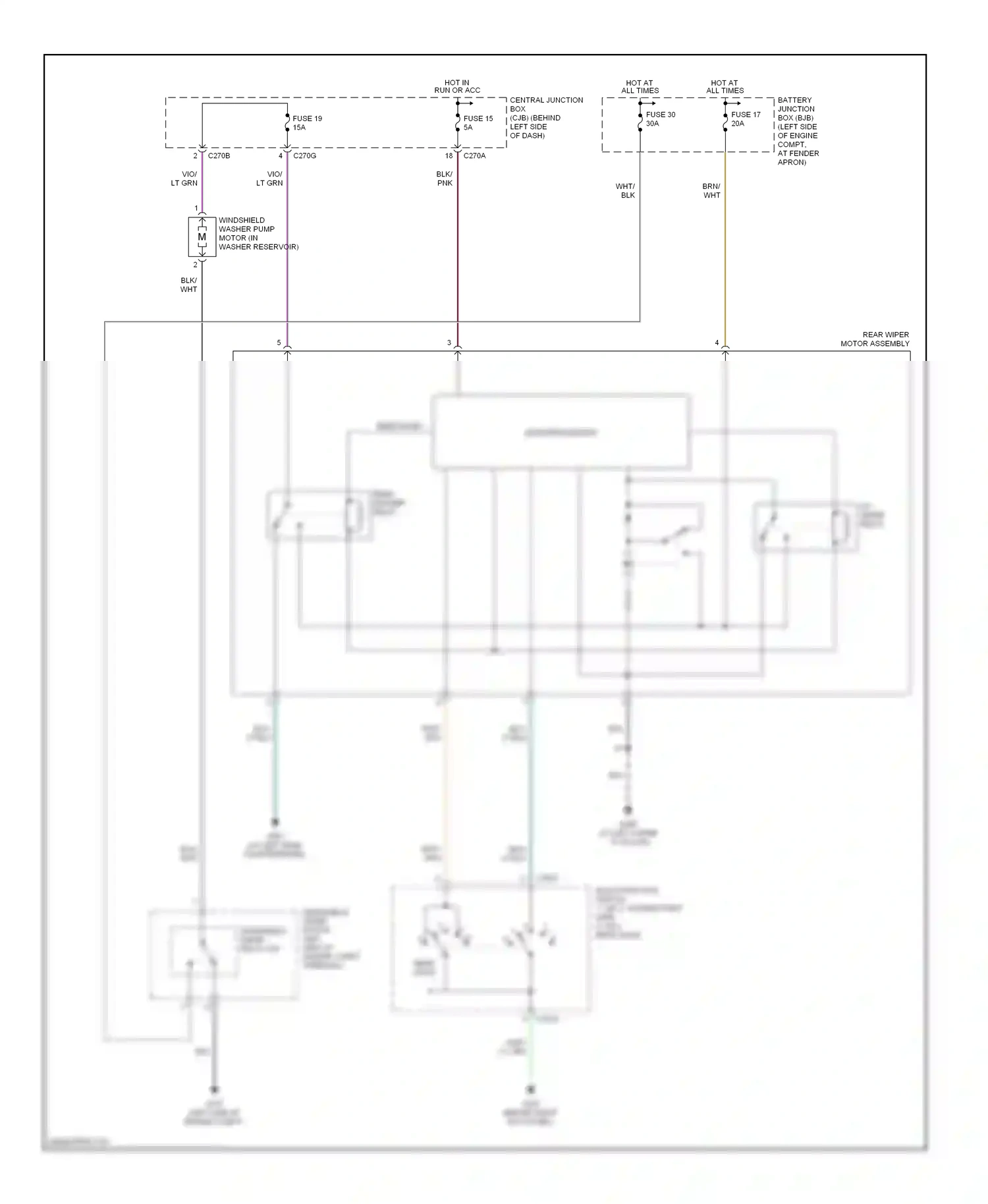 Lincoln Aviator I (2002-2005) microprocessor wiring diagram  (4 of 4)