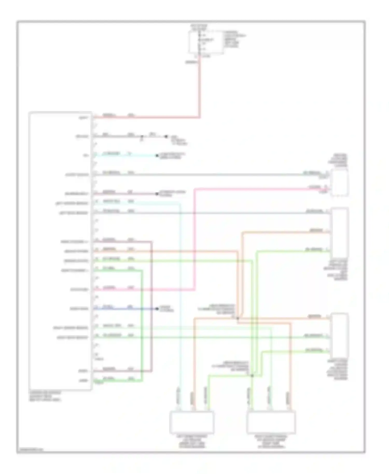 Wiring diagram rear sounder - for Lincoln Aviator I (2002-2005) (1 of 1)