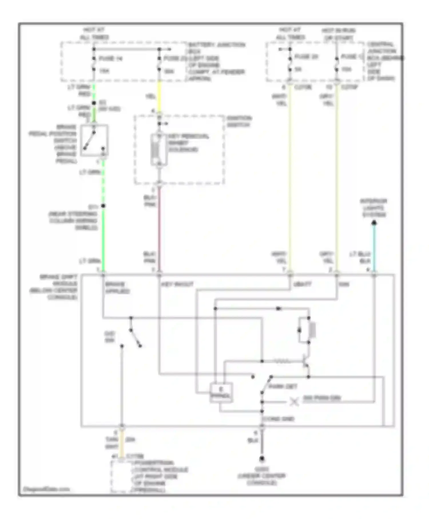 Wiring diagram tan for Lincoln Aviator I (2002-2005) (22 of 23)