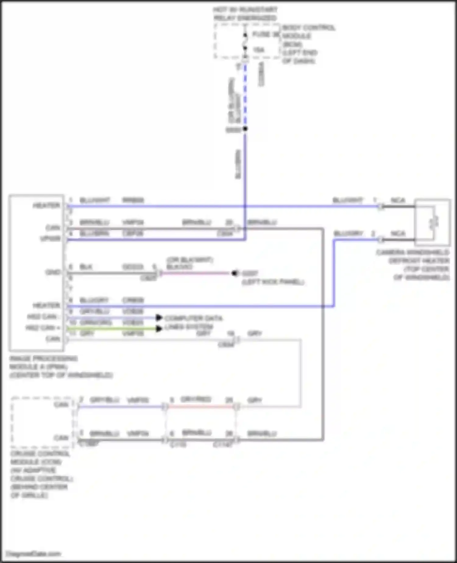 Aviator Lincoln II (2019-2024): Lane departure warning circuit