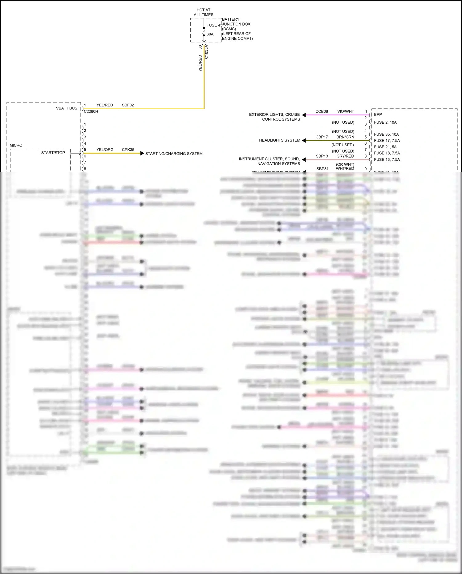 Wiring diagram air conditioning, navigation systems for Lincoln Aviator II (2019-2024) (1 of 1)
