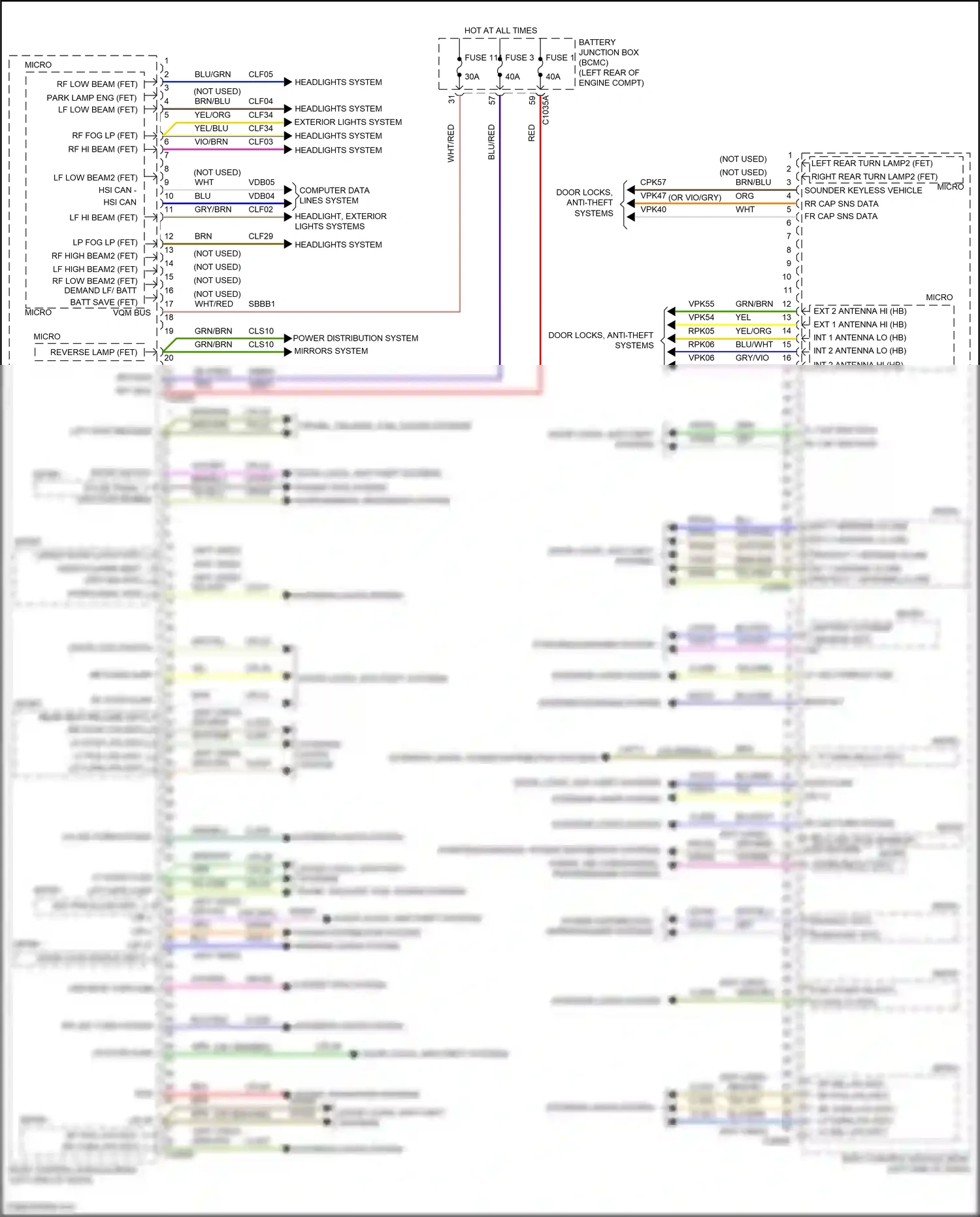 Wiring diagram blu for Lincoln Aviator II (2019-2024) (101 of 121)