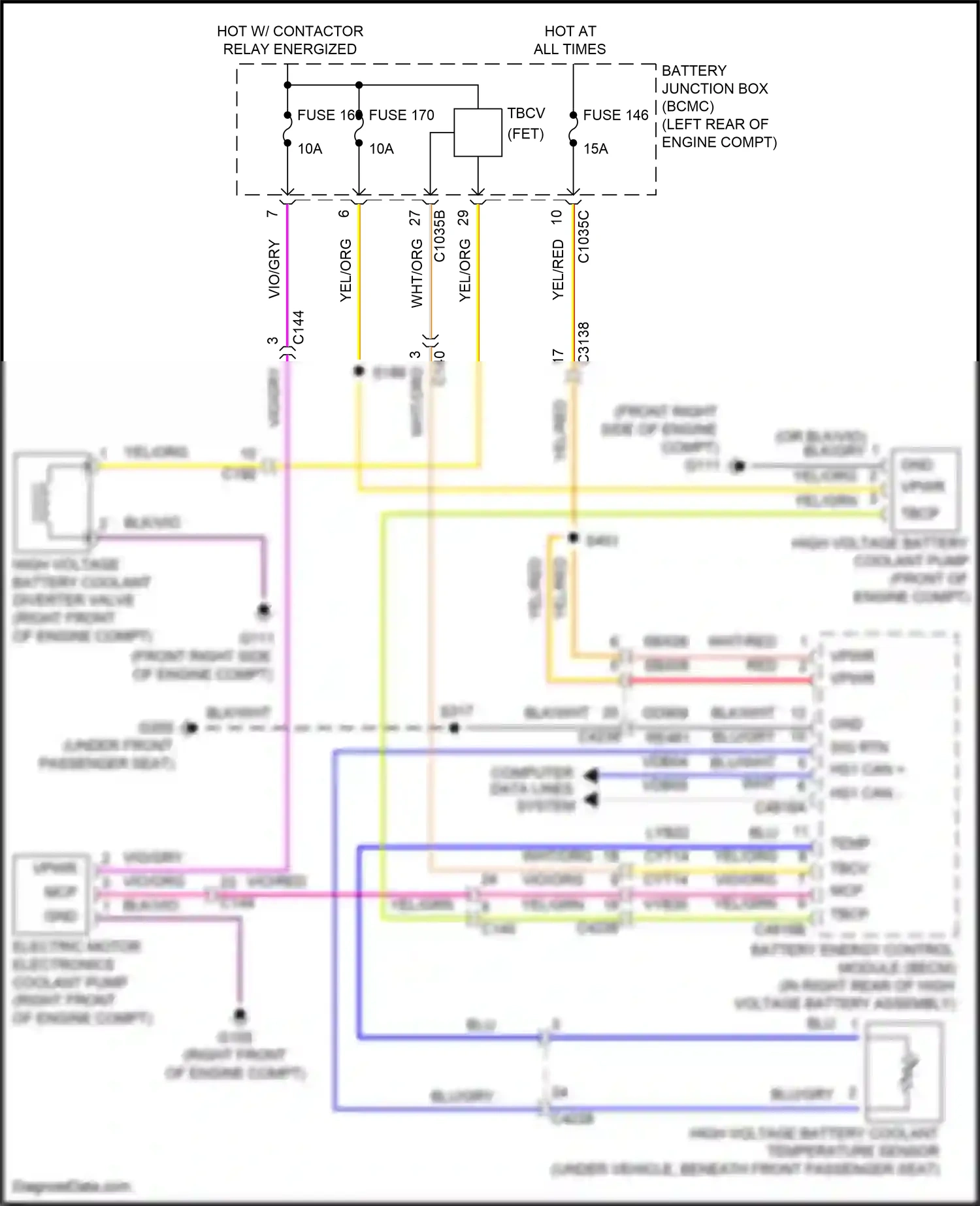 Wiring diagram blu for Lincoln Aviator II (2019-2024) (64 of 121)