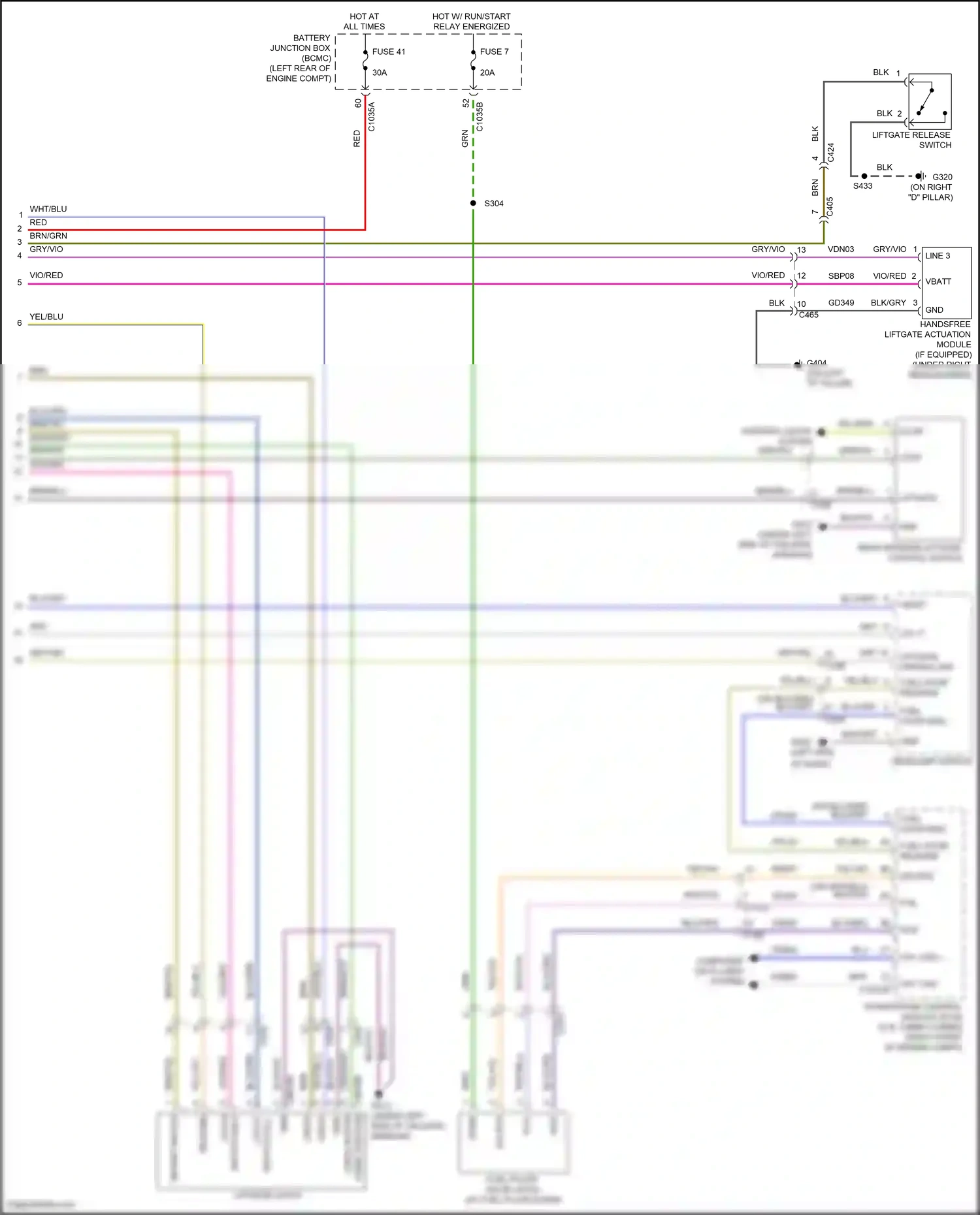 Wiring diagram blu for Lincoln Aviator II (2019-2024) (87 of 121)
