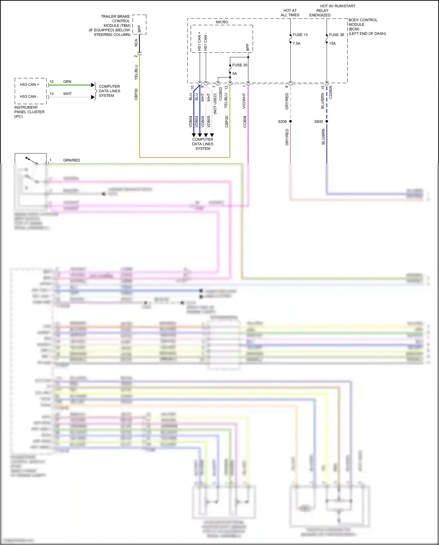 Wiring diagram blu for Lincoln Aviator II (2019-2024) (51 of 121)