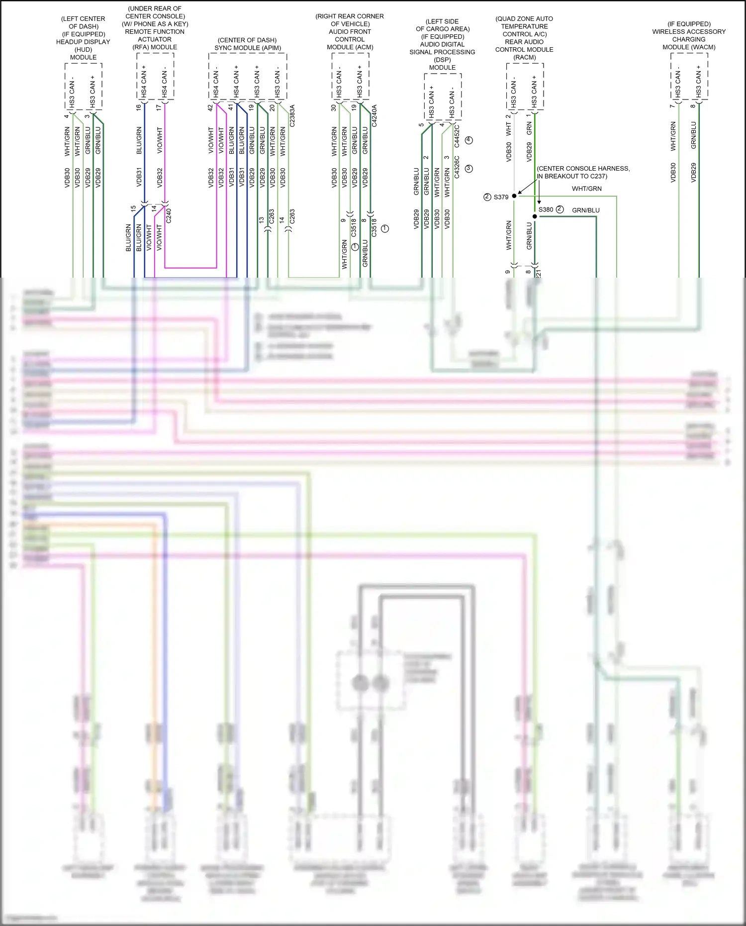 Wiring diagram blu/grn for Lincoln Aviator II (2019-2024) (4 of 94)