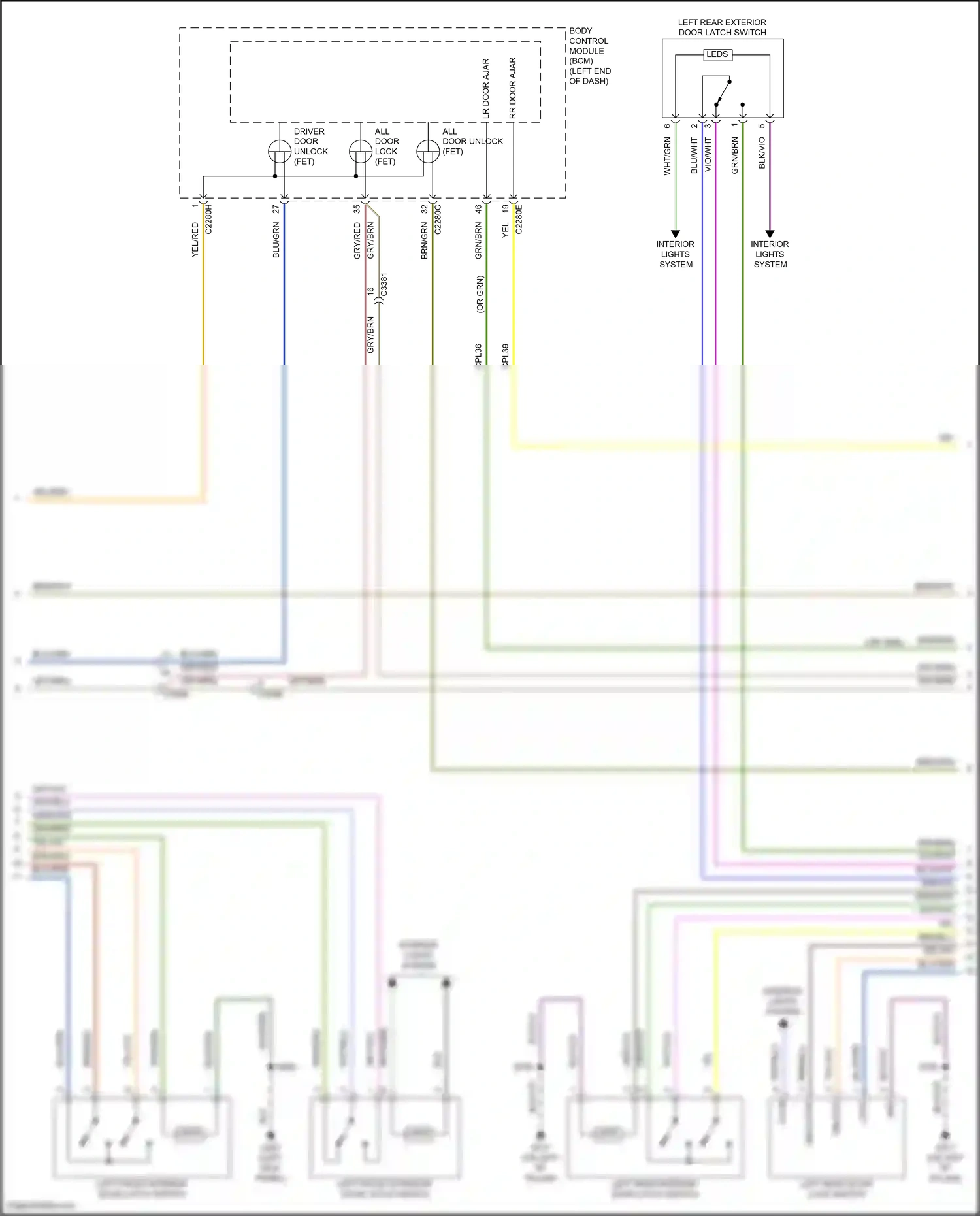 Wiring diagram blu/grn for Lincoln Aviator II (2019-2024) (91 of 94)